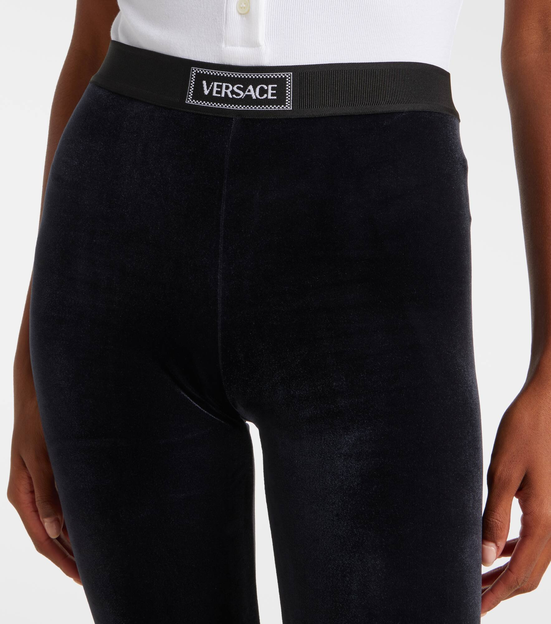 Logo jersey leggings - 4