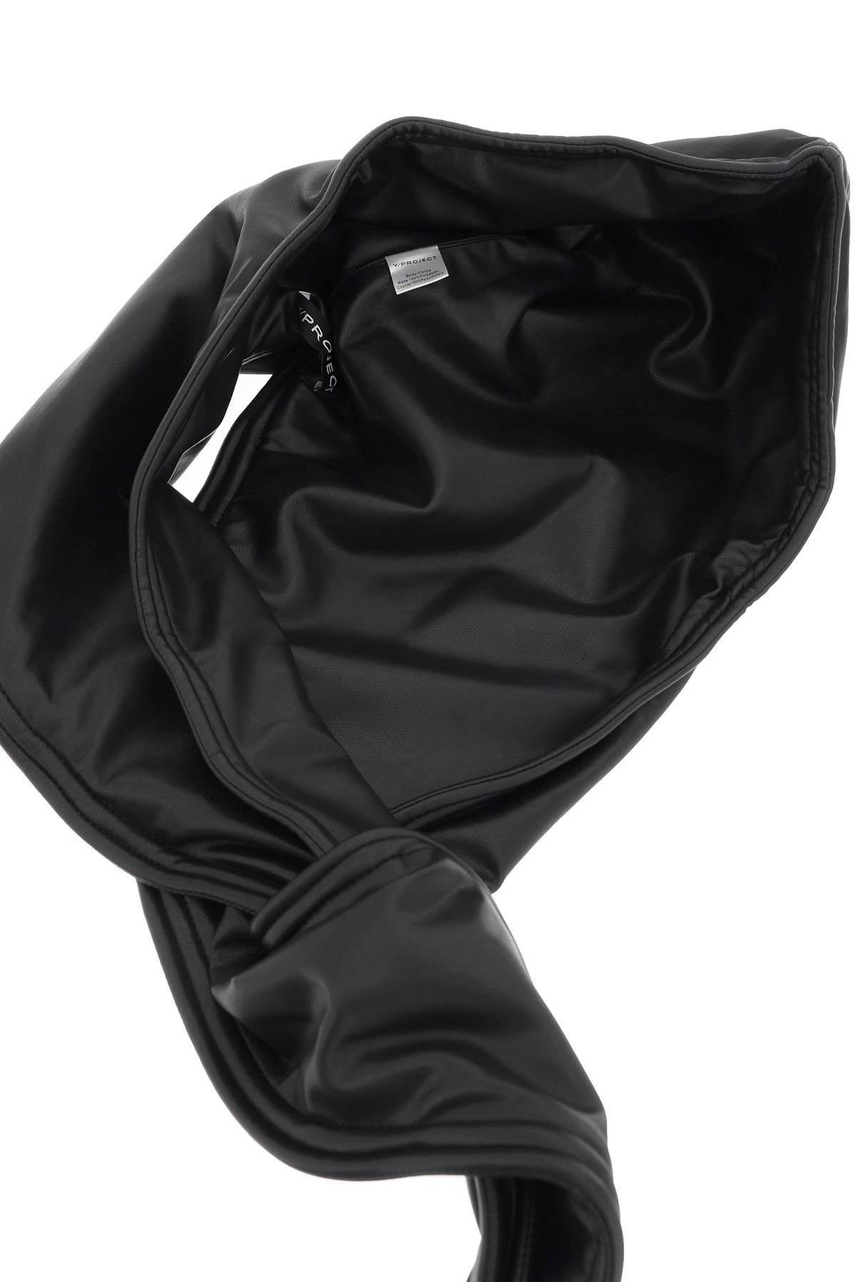 【bata】 Y/PROJECT WIRE LEATHER HOOD Y/Project Wire Leather Hood in Black | notreshop | REVERSIBLE