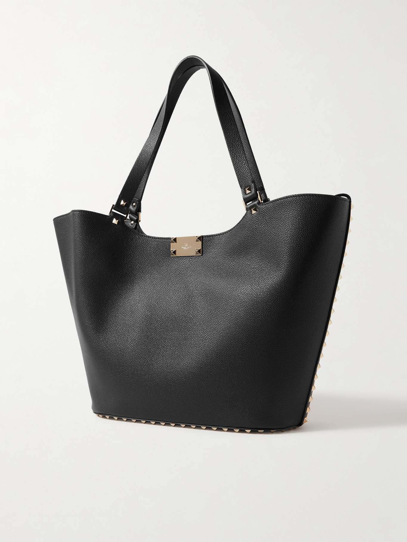 Rockstud small textured-leather tote - 3