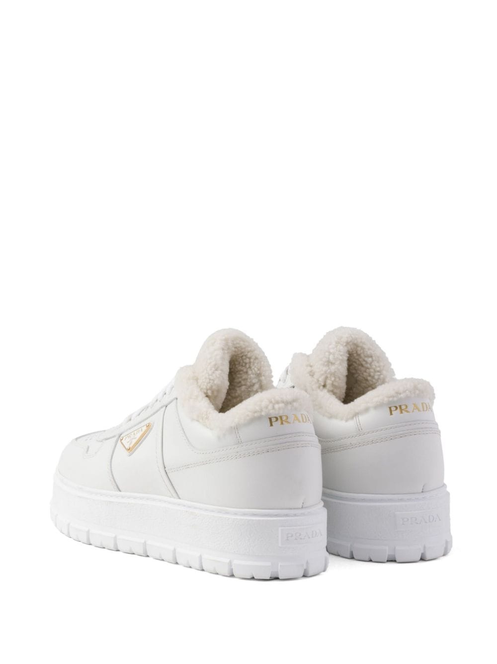 shearling leather sneakers - 3