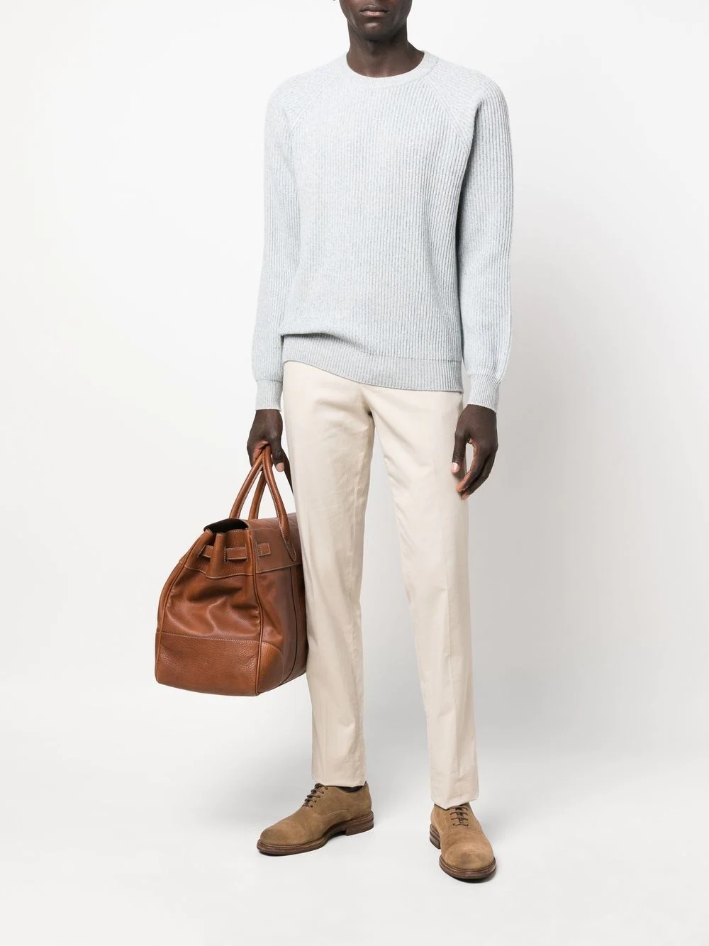 knitted crew-neck jumper - 2