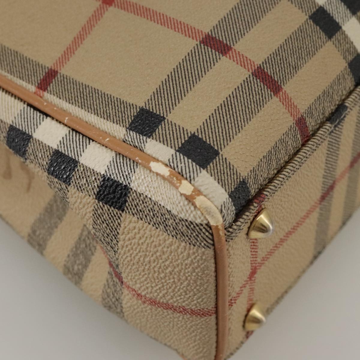 Burberry Nova Check Shoulder Bag Pvc Beige Gold - 12