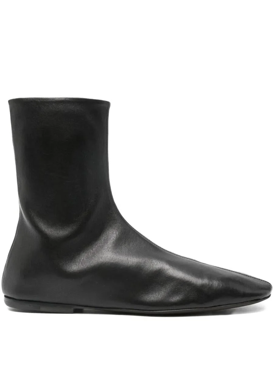 Dries Van Noten Leather Sock Booties Shoes - 1