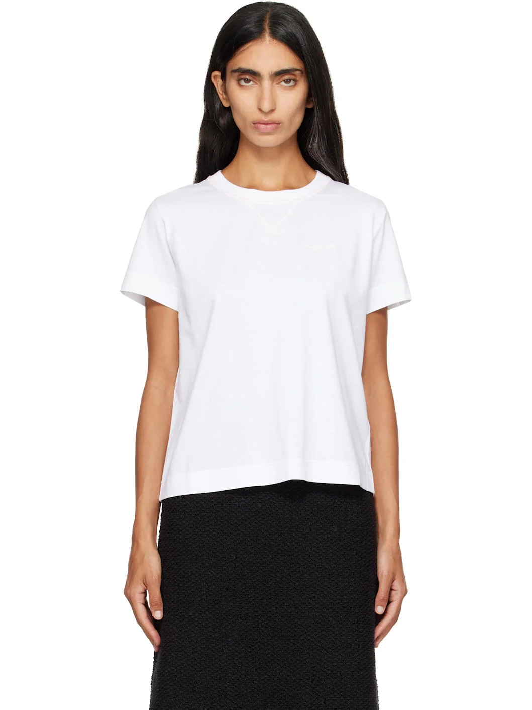 White Logo Crewneck T-shirt - 1