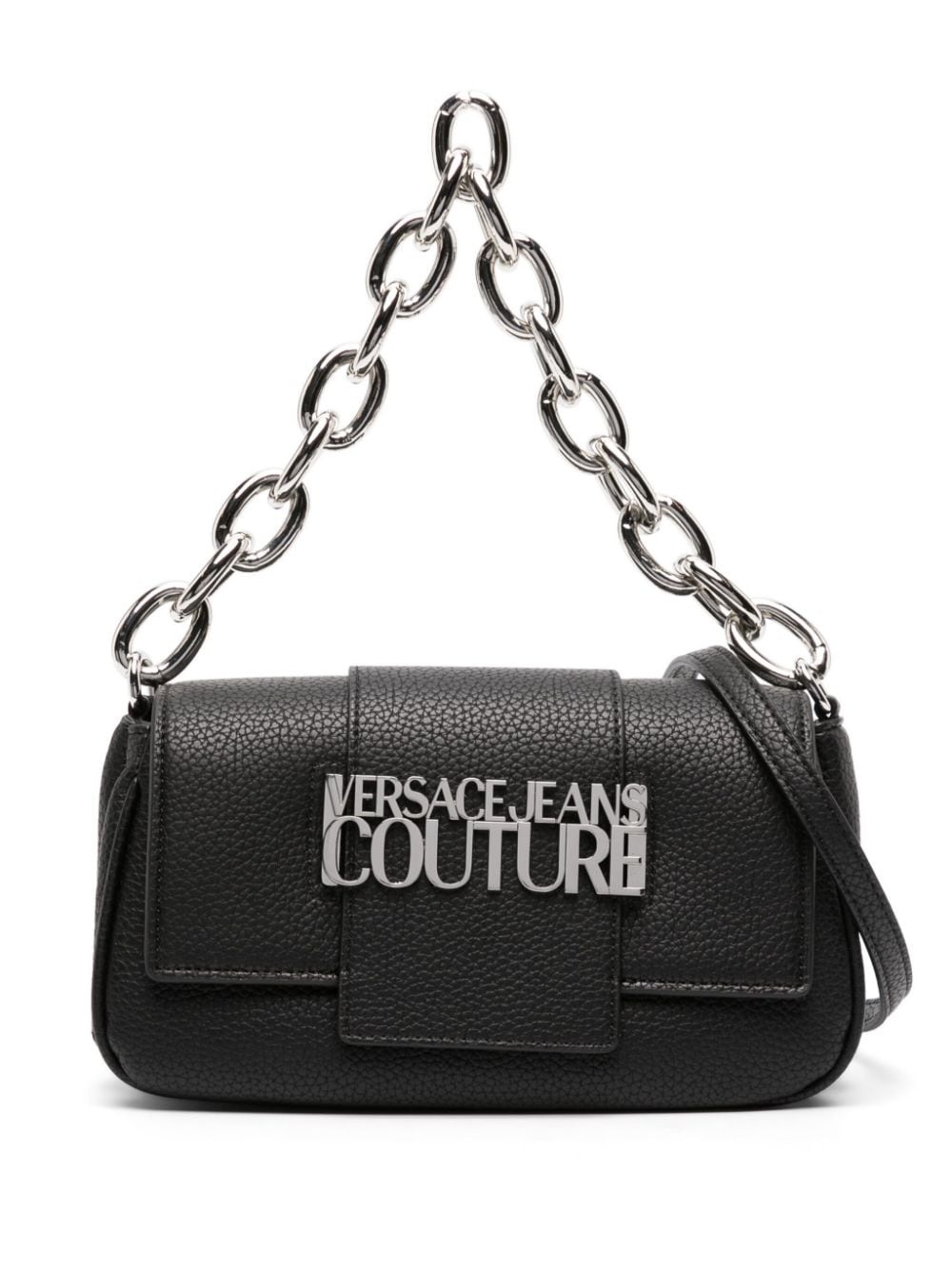 logo-plaque chain-handle shoulder bag - 1