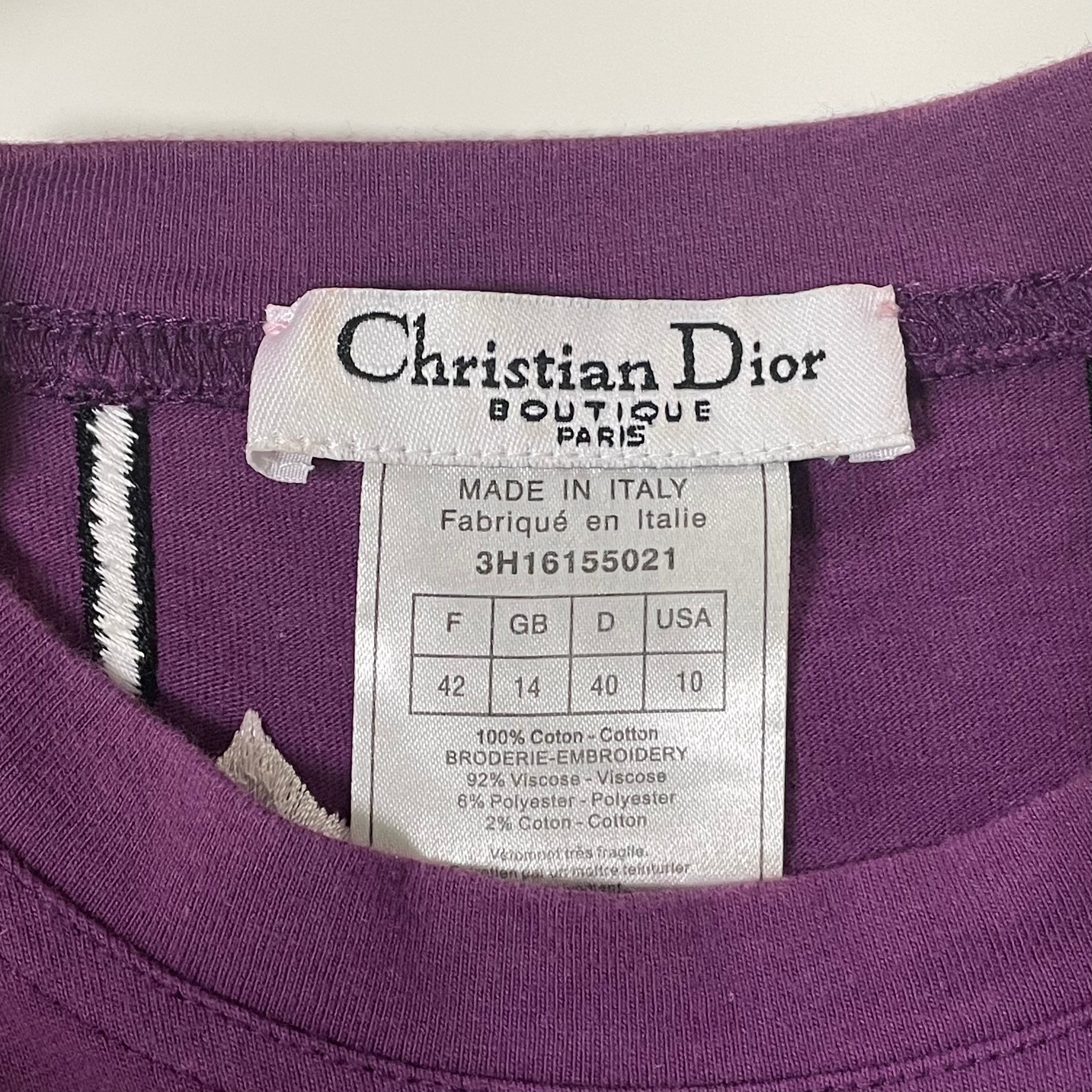 CHRISTIAN DIOR Fall Winter 2003 Adiorable 69 Embroidered T-Shirt