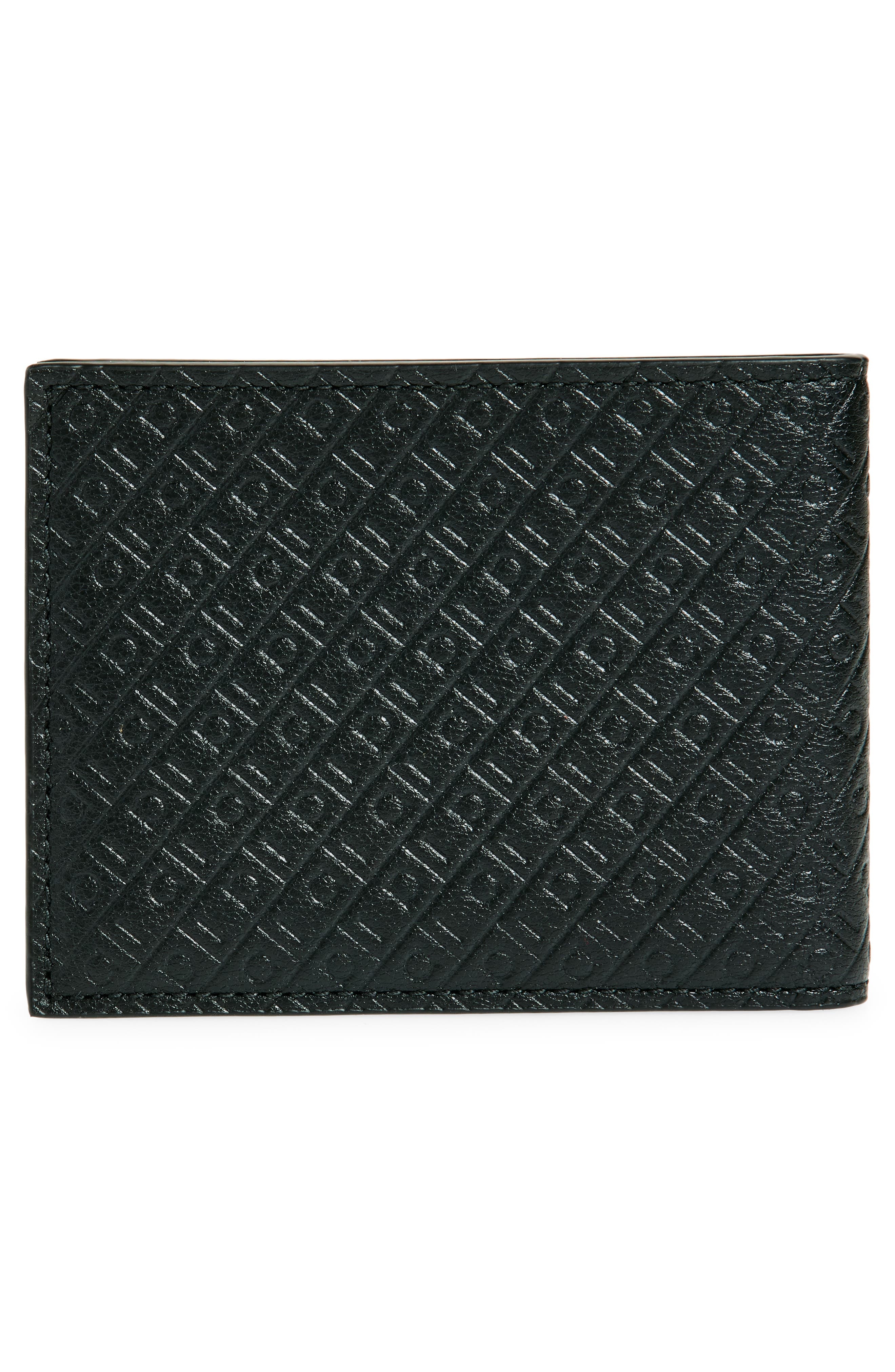 FERRAGAMO Mini Gancio Embossed Leather Bifold Wallet in Nero Nero X Mod at Nordstrom - 3