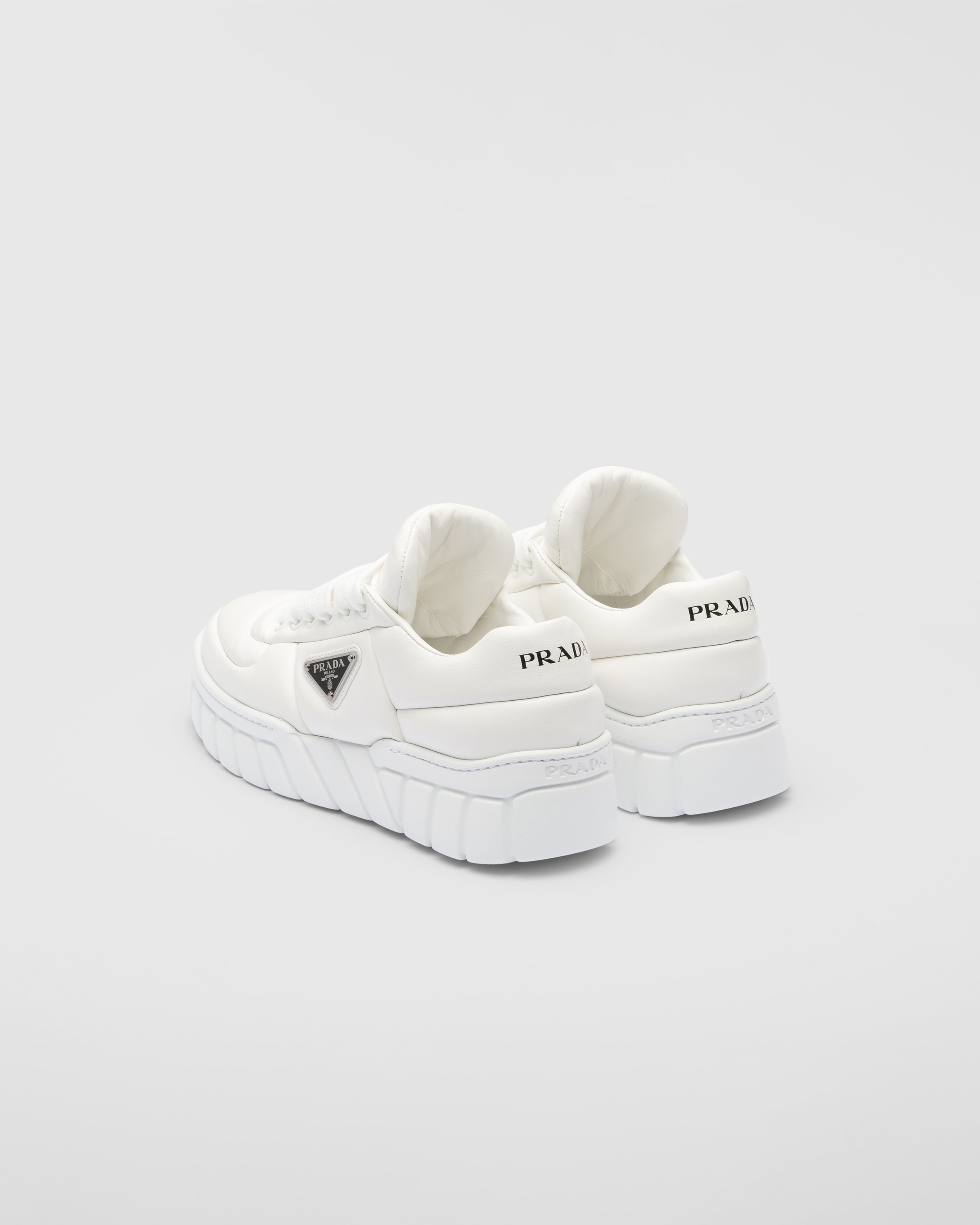 Padded nappa leather sneakers - 5