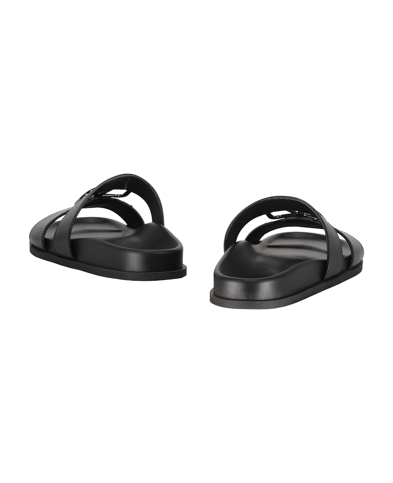 Leather Slides With Logo - 3
