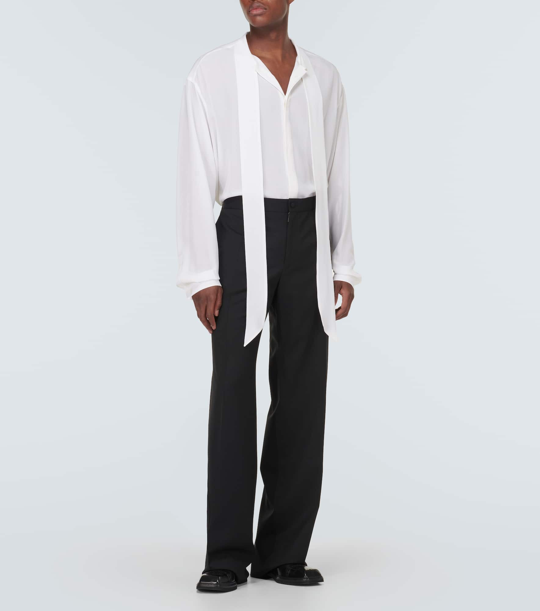 Wool-blend straight pants - 2