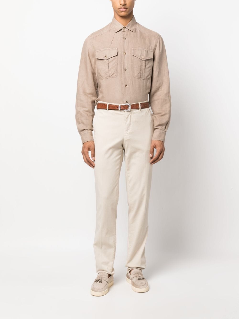 two-pocket long-sleeved shirt - 2