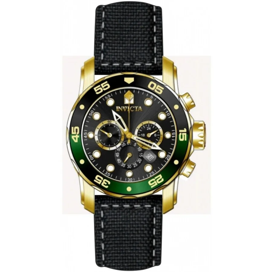 Invicta Pro Diver Chronograph GMT Quartz Black Dial Men's Watch 49834 - 1