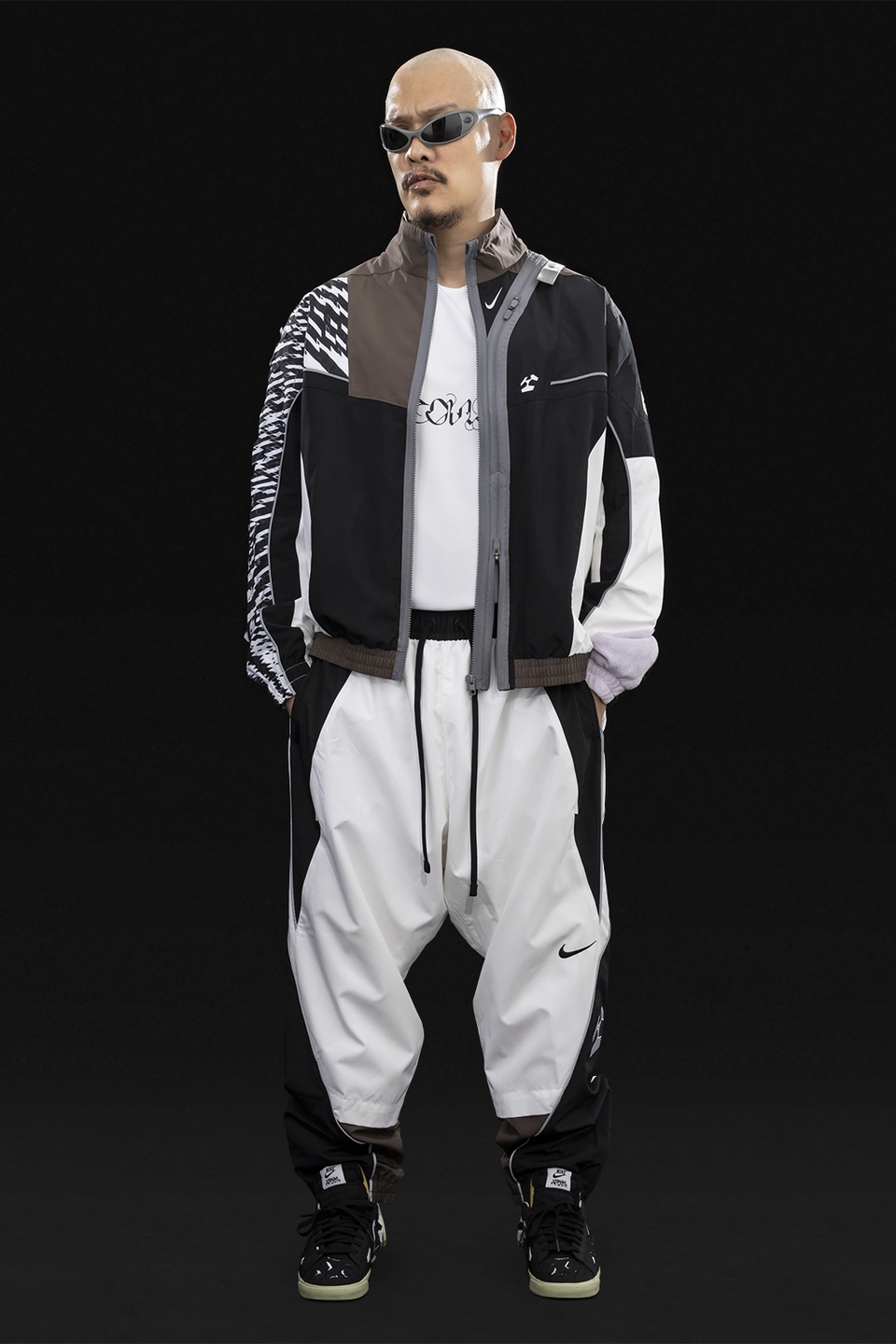 GGG-P2-100 Nike® Acronym® Track Pant Woven White/Multi - 1