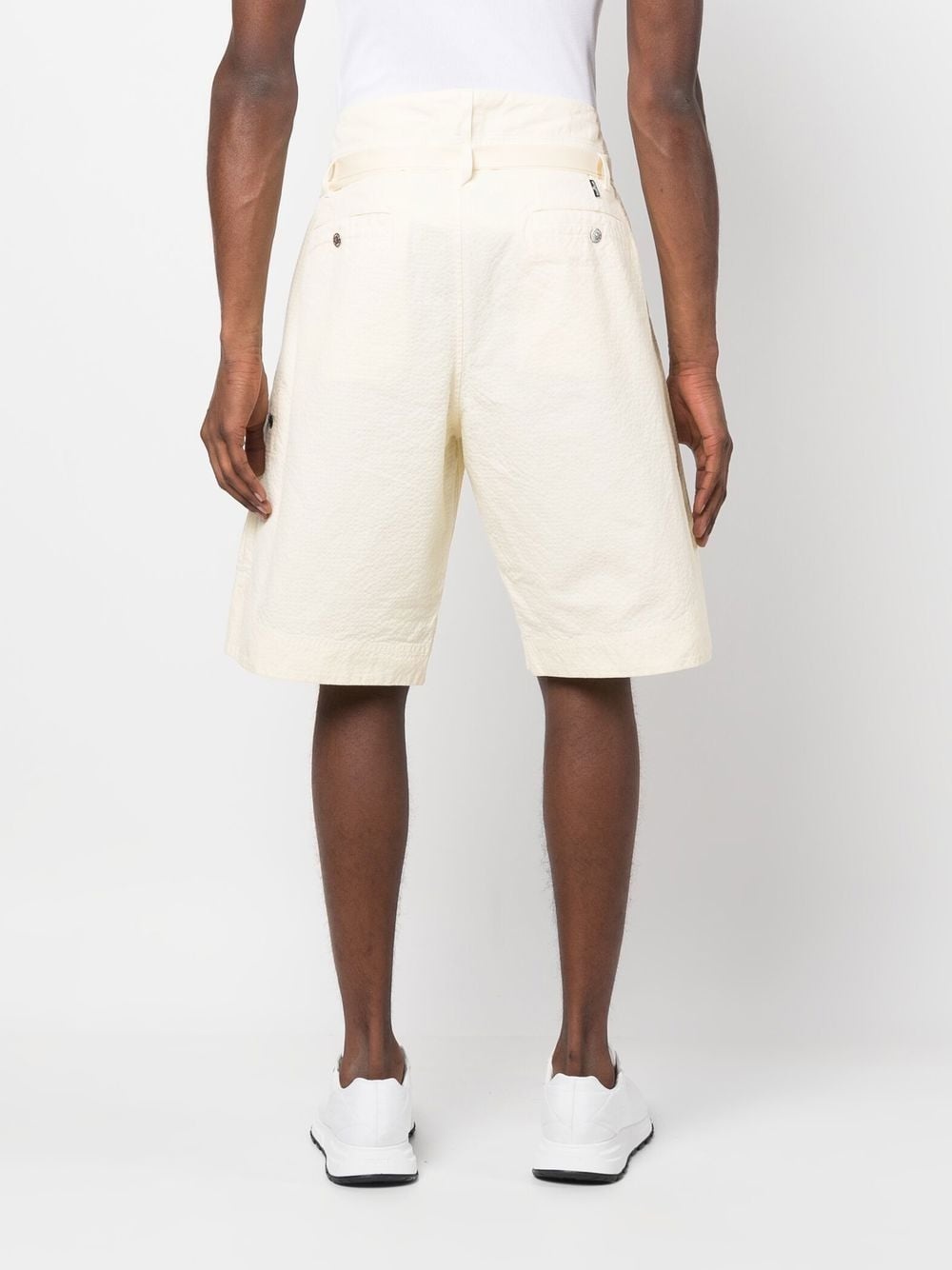 Compass-patch chino shorts - 4