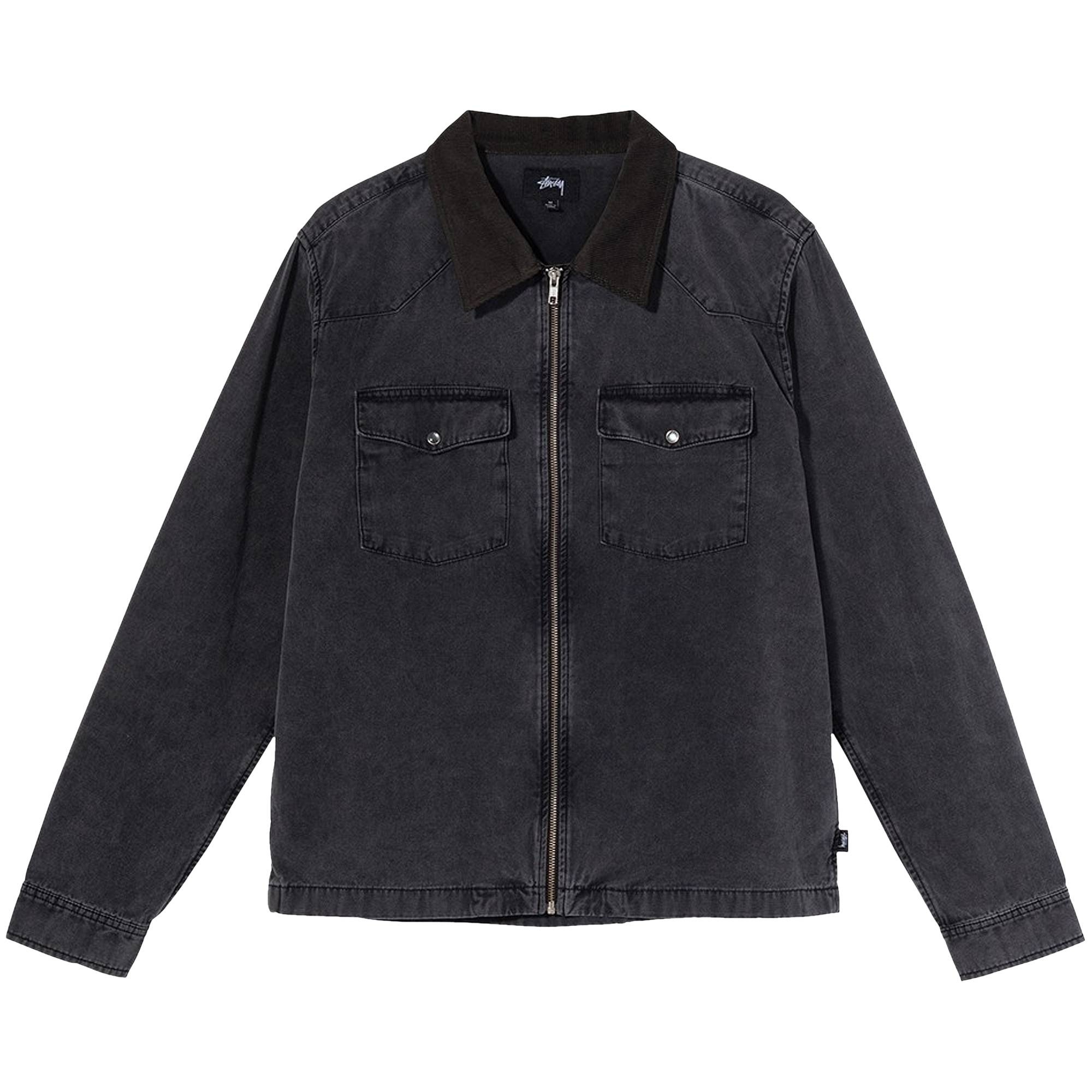 Stussy Washed Canvas Work Shirt 'Black' - 1