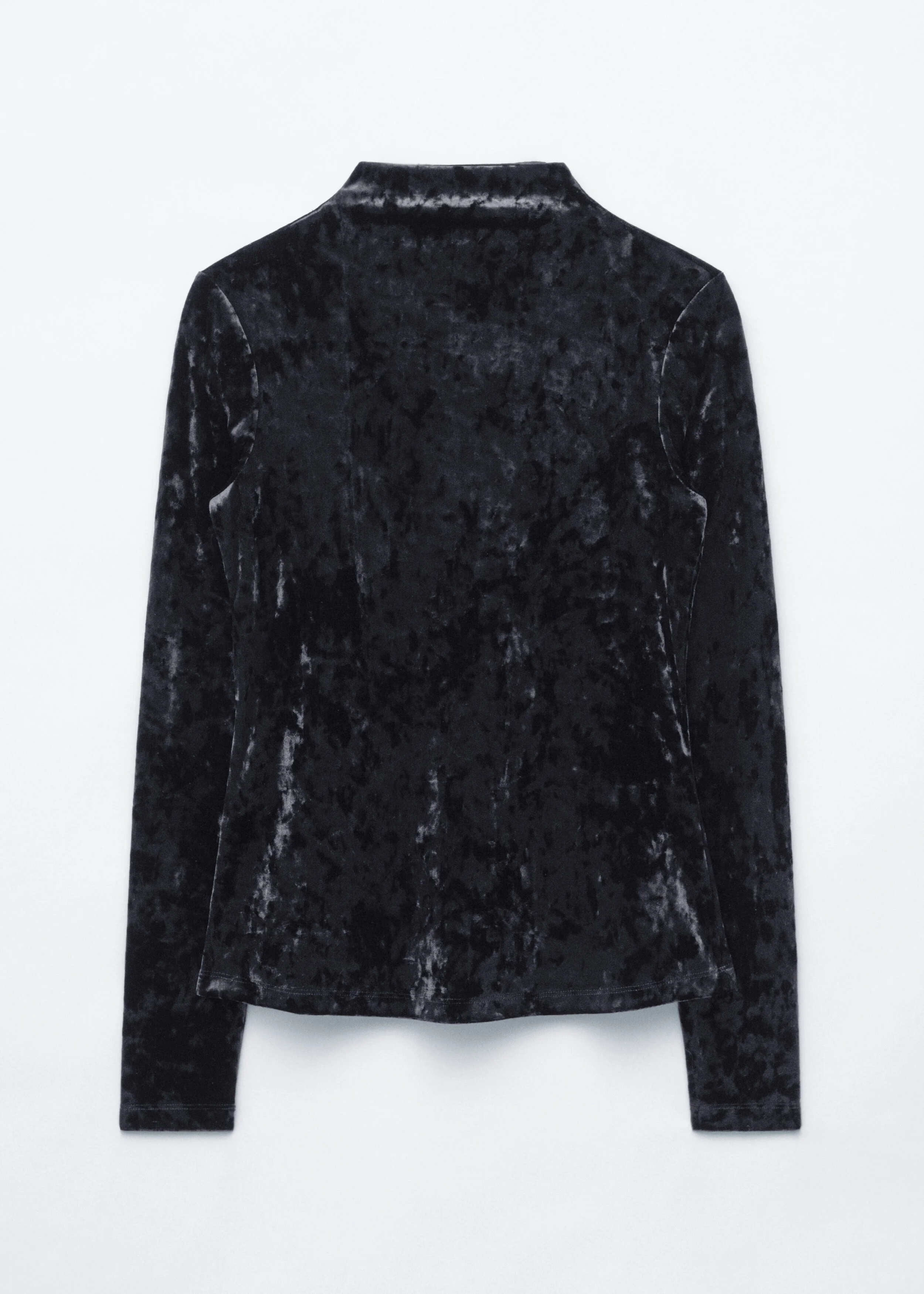 Velvet Mock Neck Top - 1