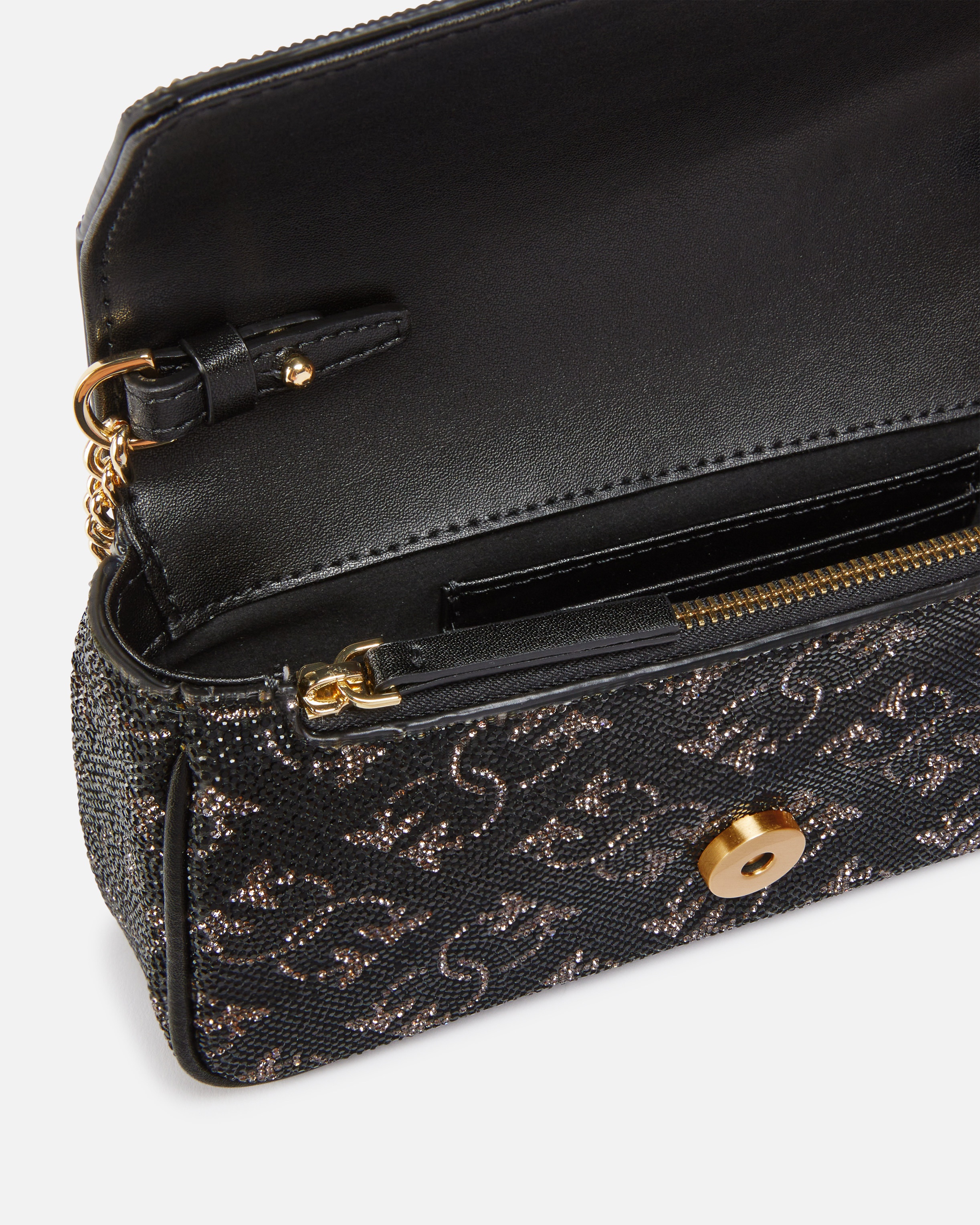 LOVE BAG WITH RHINESTONES AND REMOVABLE SHOULDER STRAP - 4