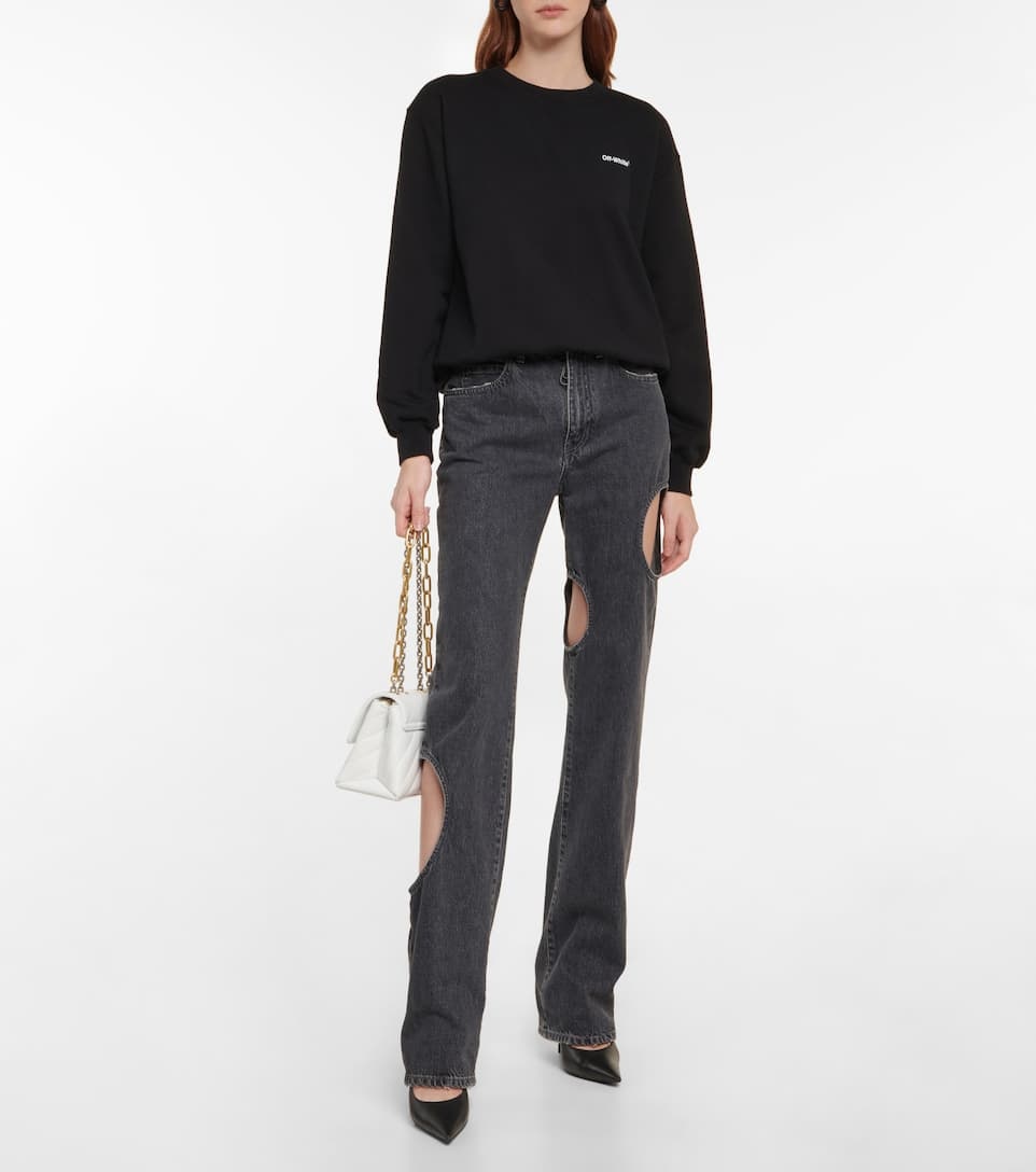 Logo-print cotton jersey sweatshirt - 2