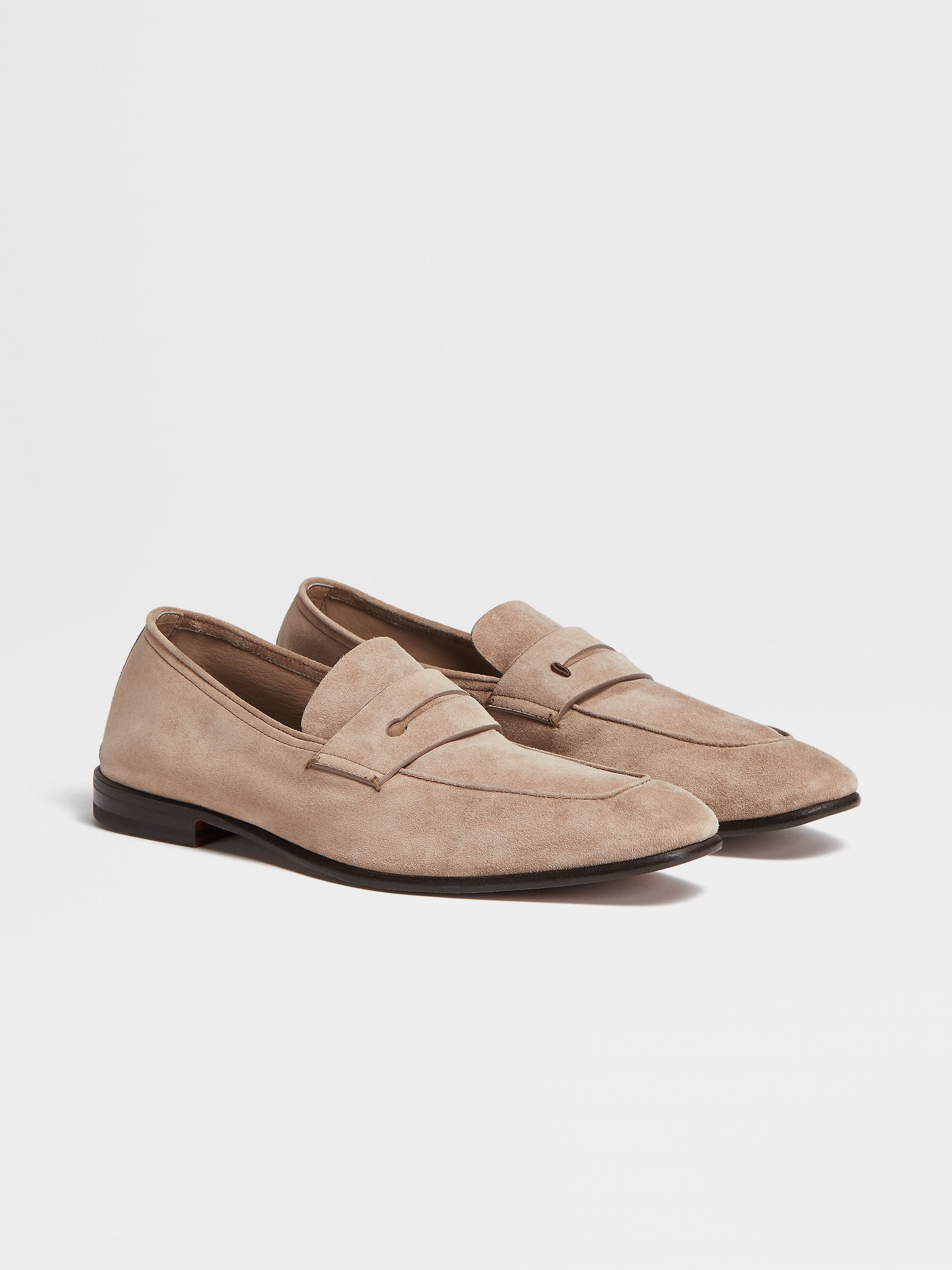 LIGHT BEIGE SUEDE L'ASOLA LOAFERS - 3