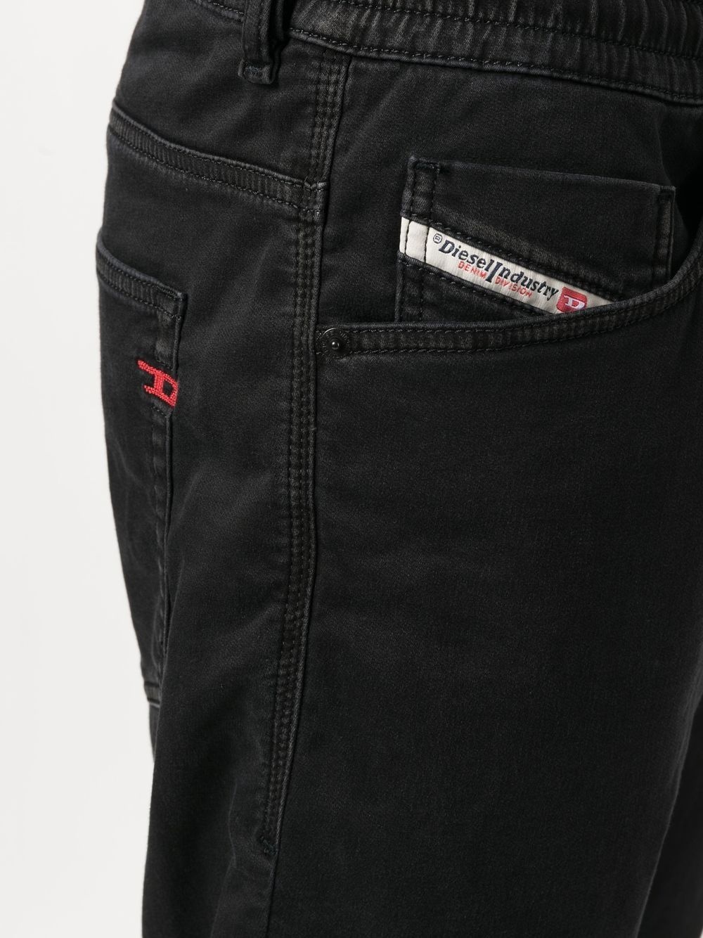 straight-leg denim bermuda shorts - 5