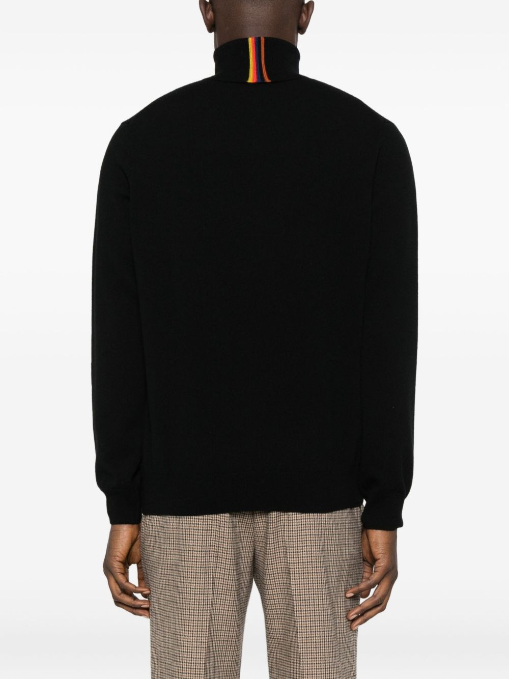 stripe-detail turtleneck sweater - 4