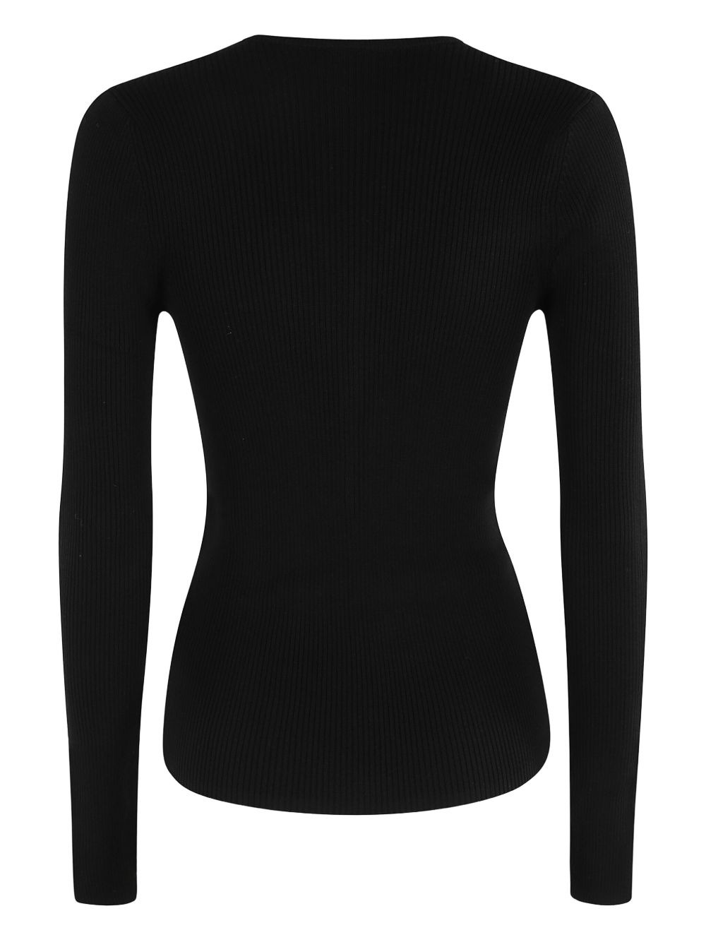 V-neck ribbed top - 2