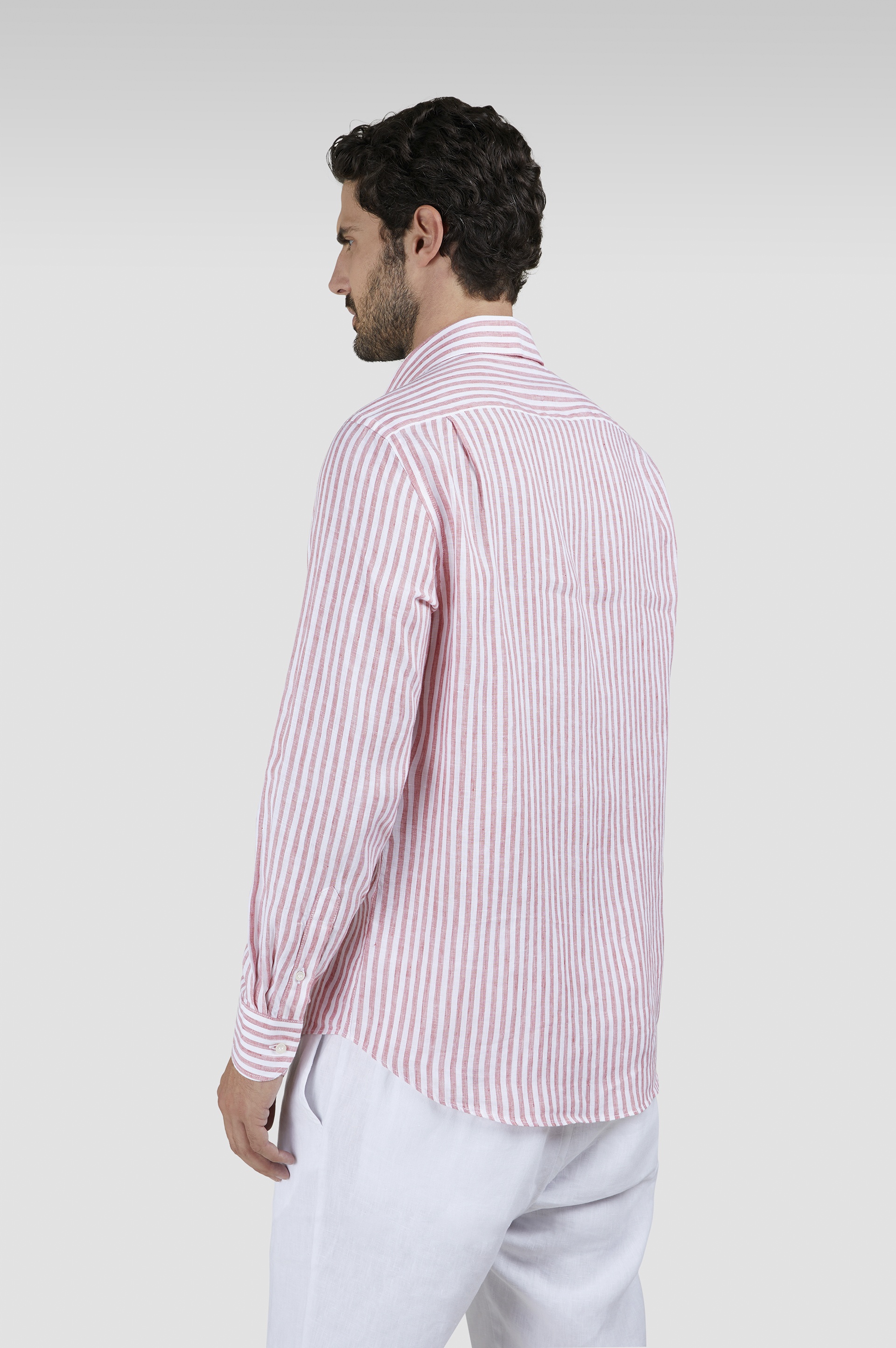 LINEN SHIRT WITH FRENCH COLLAR - 3