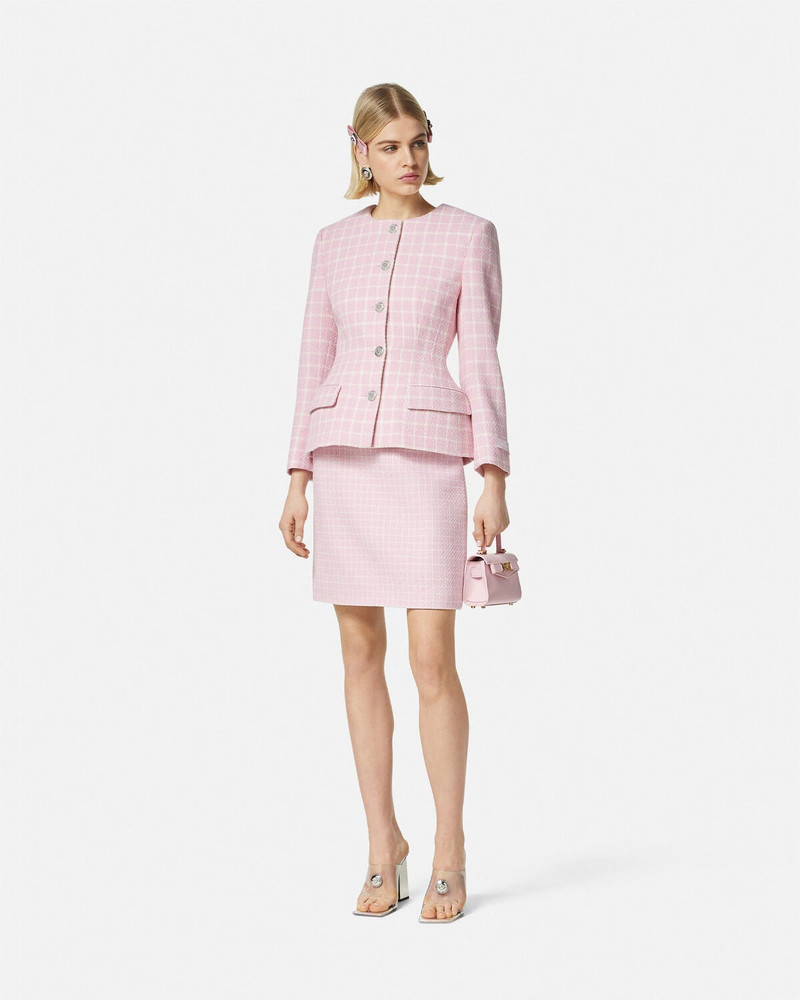 VERSACE Contrasto Tweed Hourglass Jacket outlook