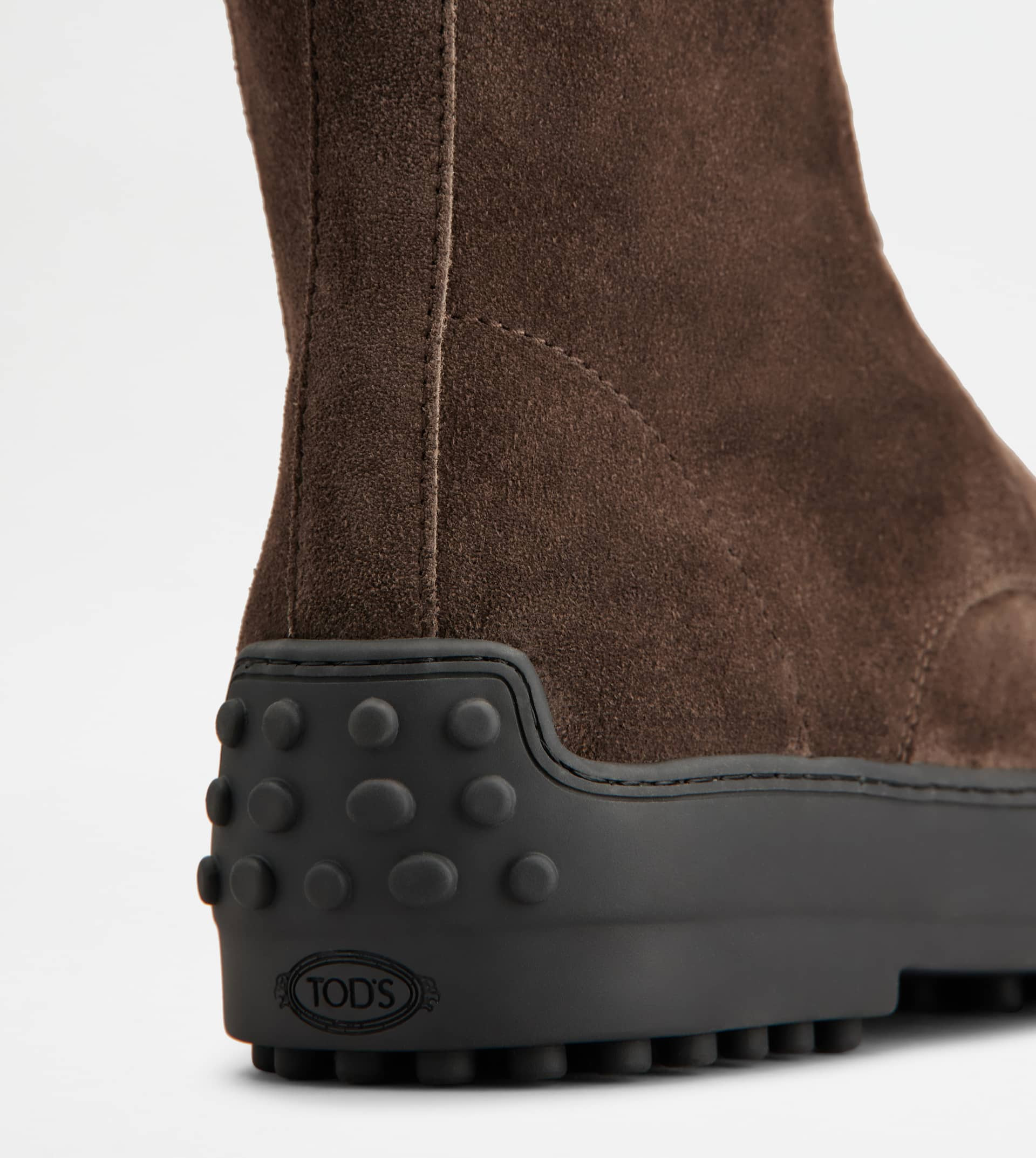 WINTER GOMMINO ANKLE BOOTS IN SUEDE - BROWN - 5