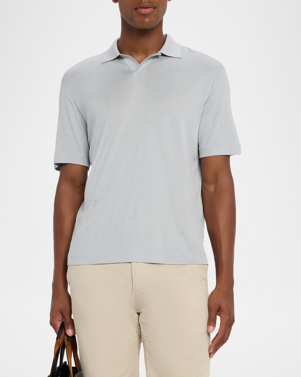 Men's Mazzorbo Silk and Cotton Polo Shirt - 4