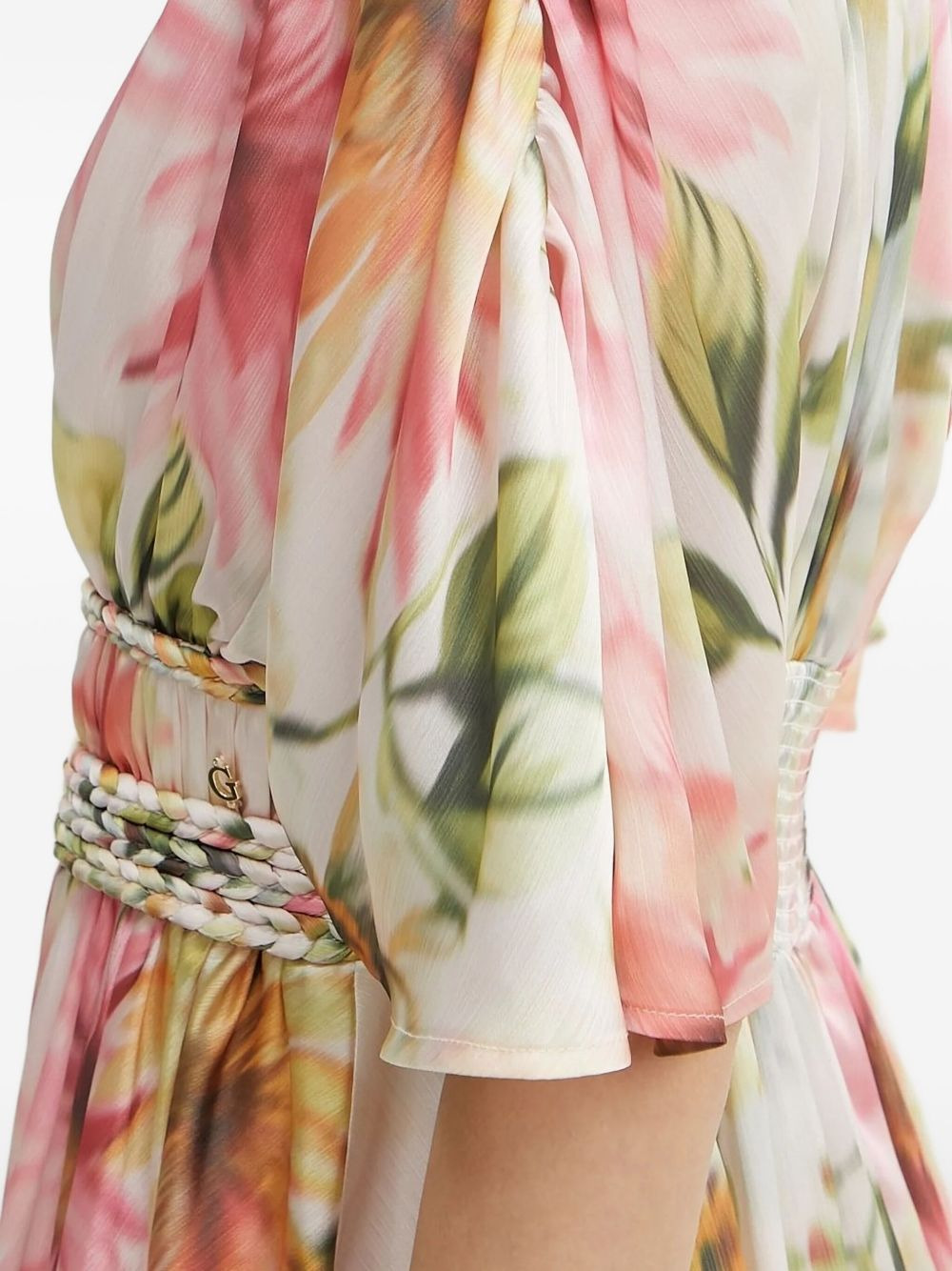Lucie floral braided-waist midi dress - 4