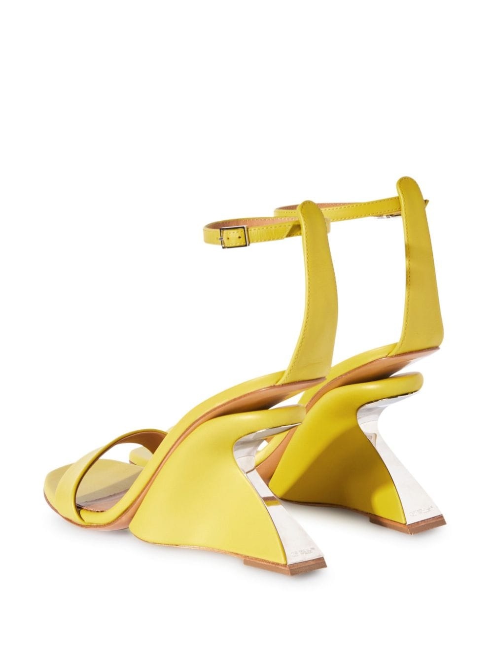 Jug wedge-heel leather sandals - 3