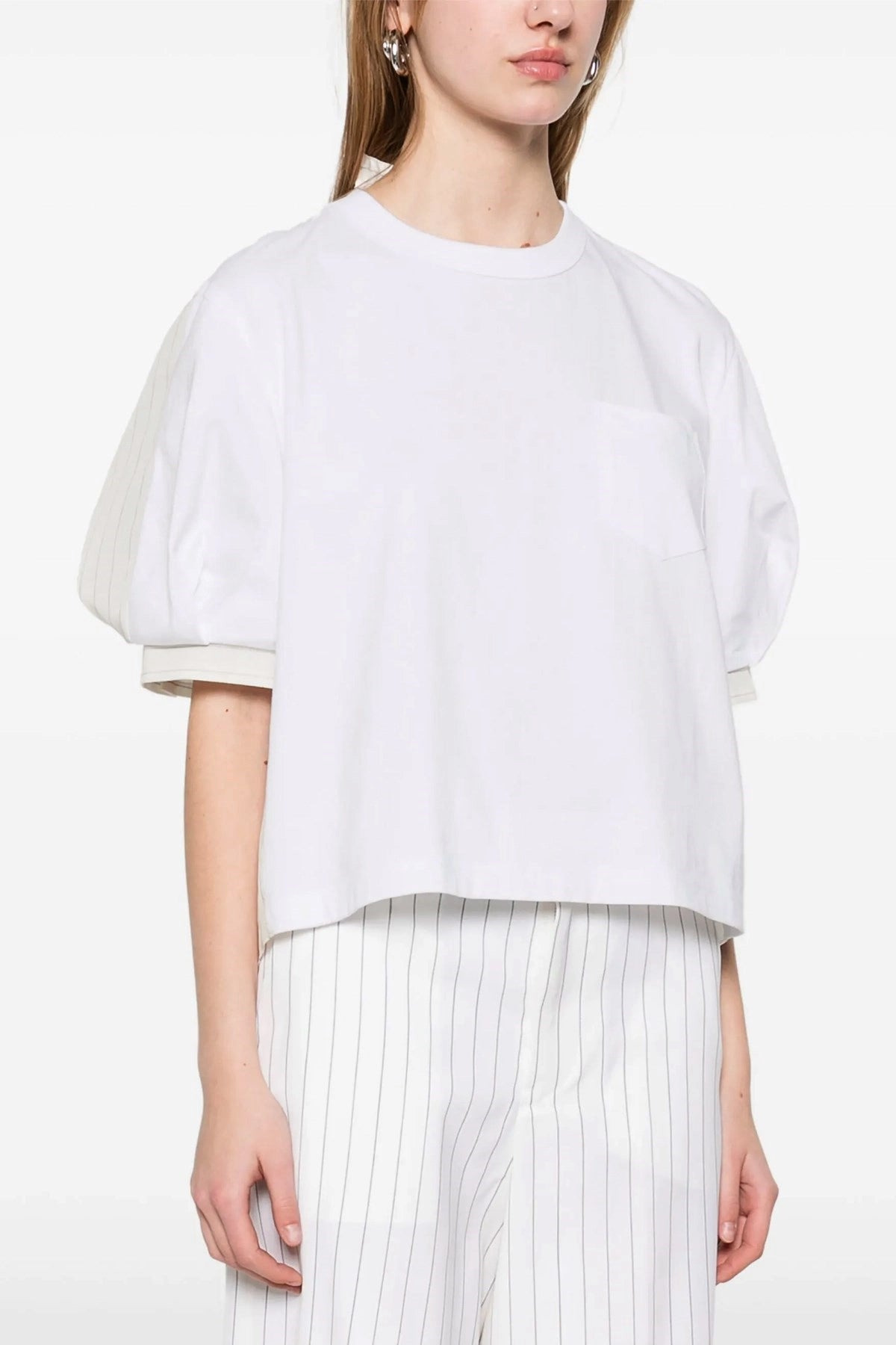 Sacai Women Organza T-Shirt - 2