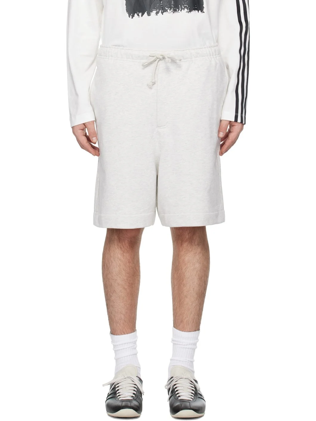 Gray French Terry Shorts - 1