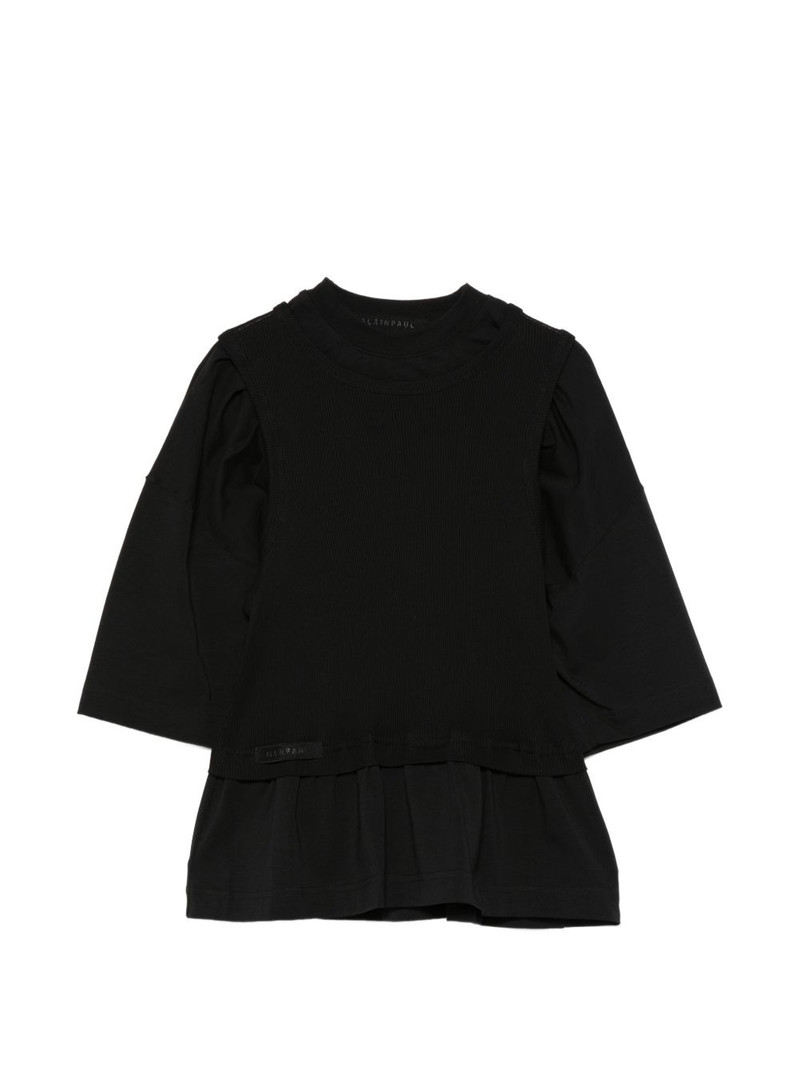 crew-neck peplum T-shirt 1