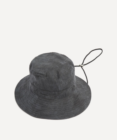 GANNI Black Denim Bucket Hat outlook