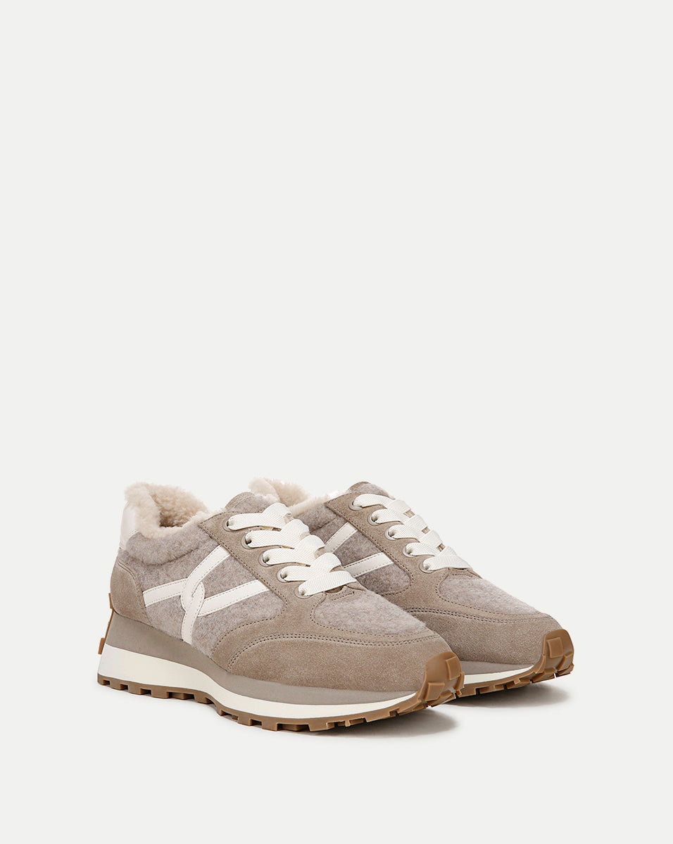 VALENTINA SHEARLING SNEAKER - 2
