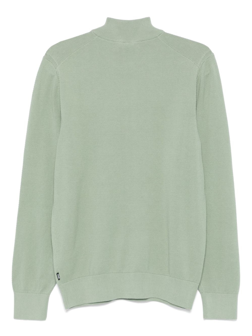 zipped cotton sweater - 2