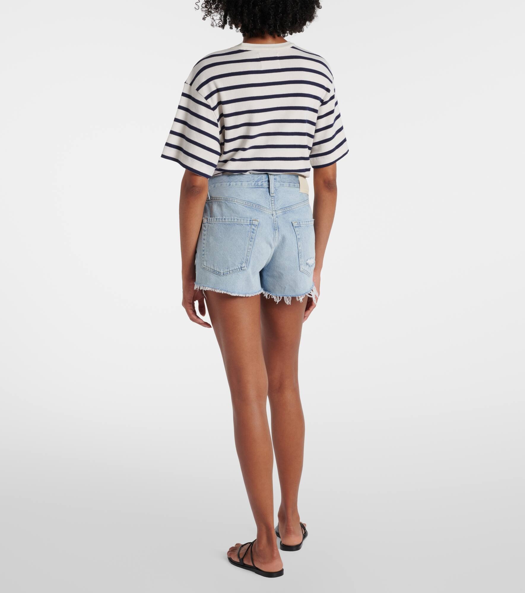 Loro frayed denim shorts - 3