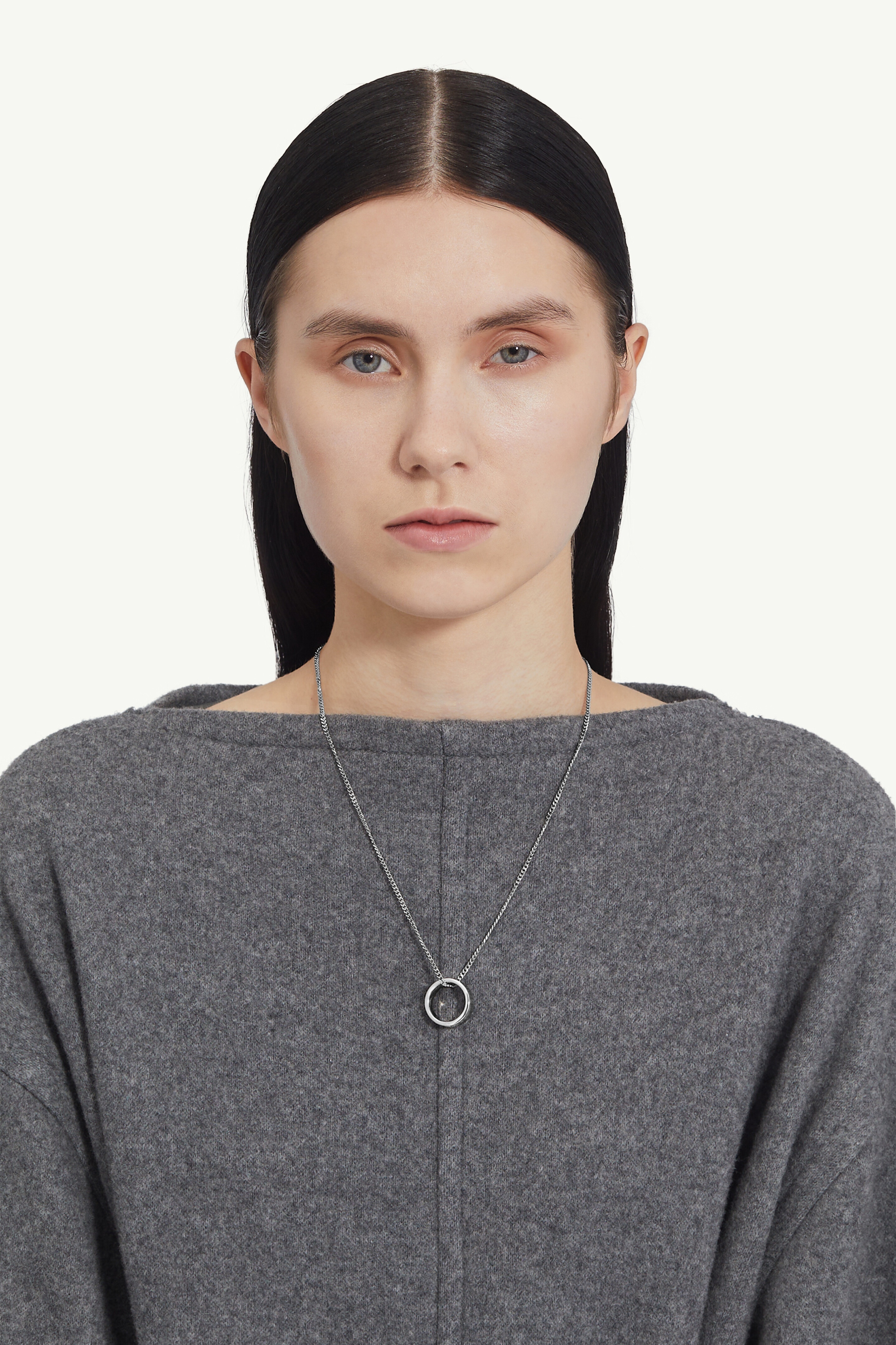 Numeric Minimal Signature Pendant Ring Necklace - 5