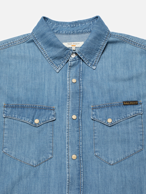 Gunnar Light Used Denim Shirt Light Blue - 3