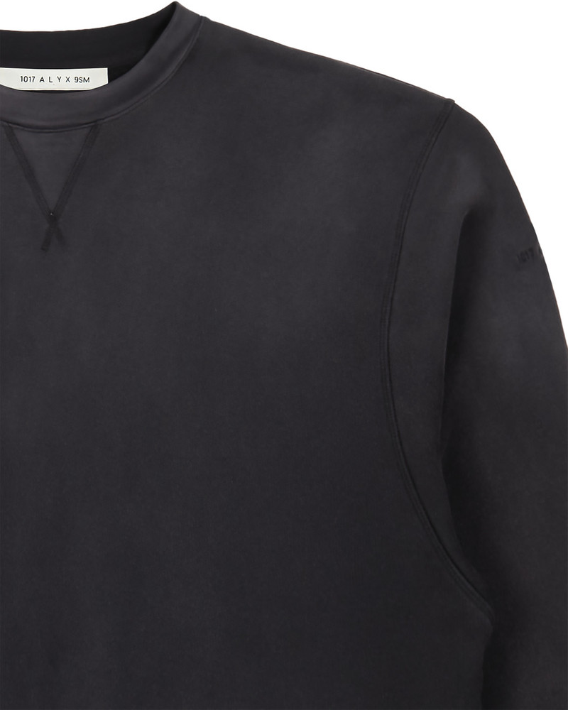 BLACK GARMENT DYE BOXY CREWNECK SWEATSHIRT 4