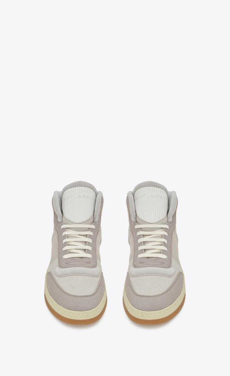 SAINT LAURENT sl/80 sneakers in canvas and leather outlook