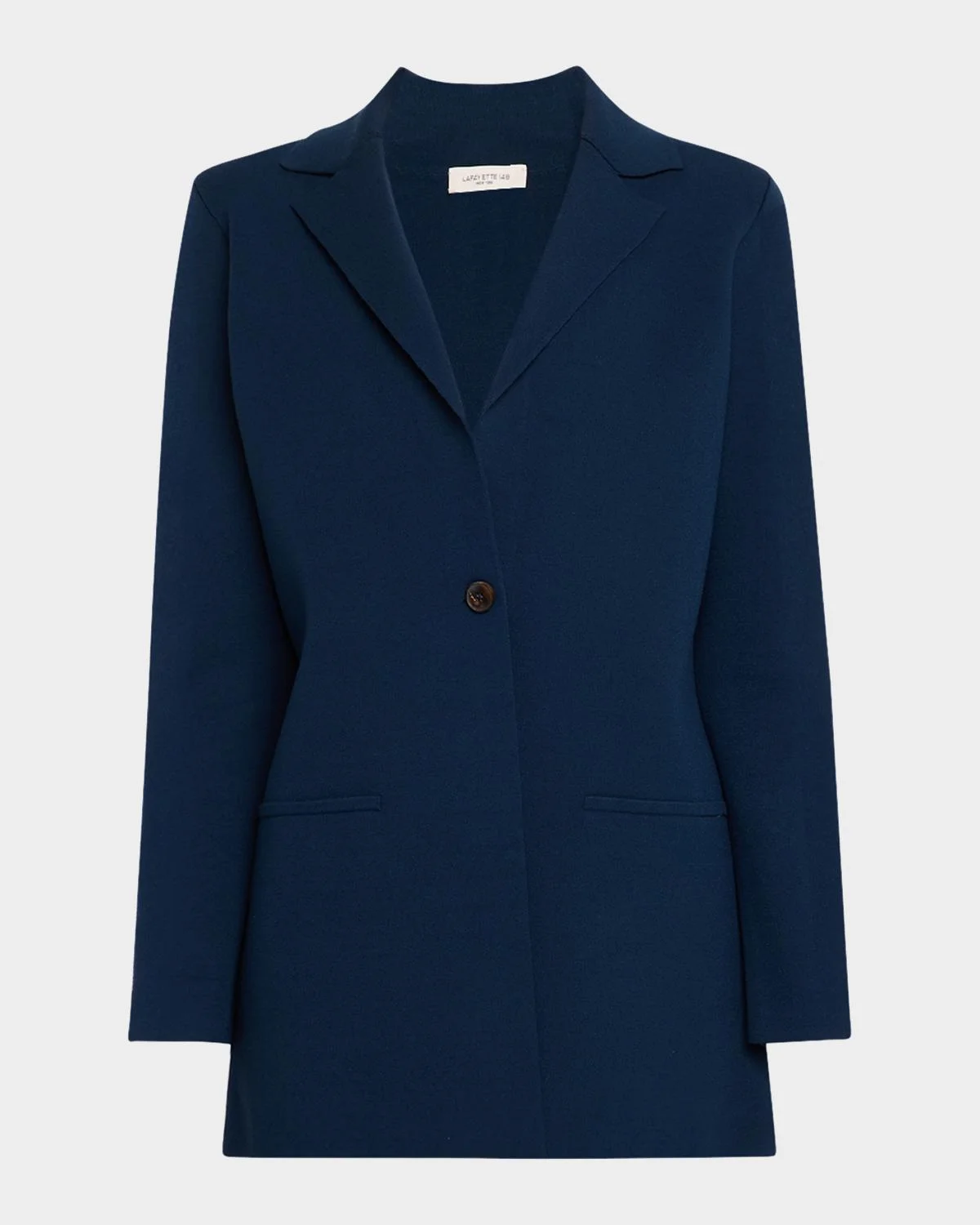 Single-Button Matte Crepe Blazer - 1