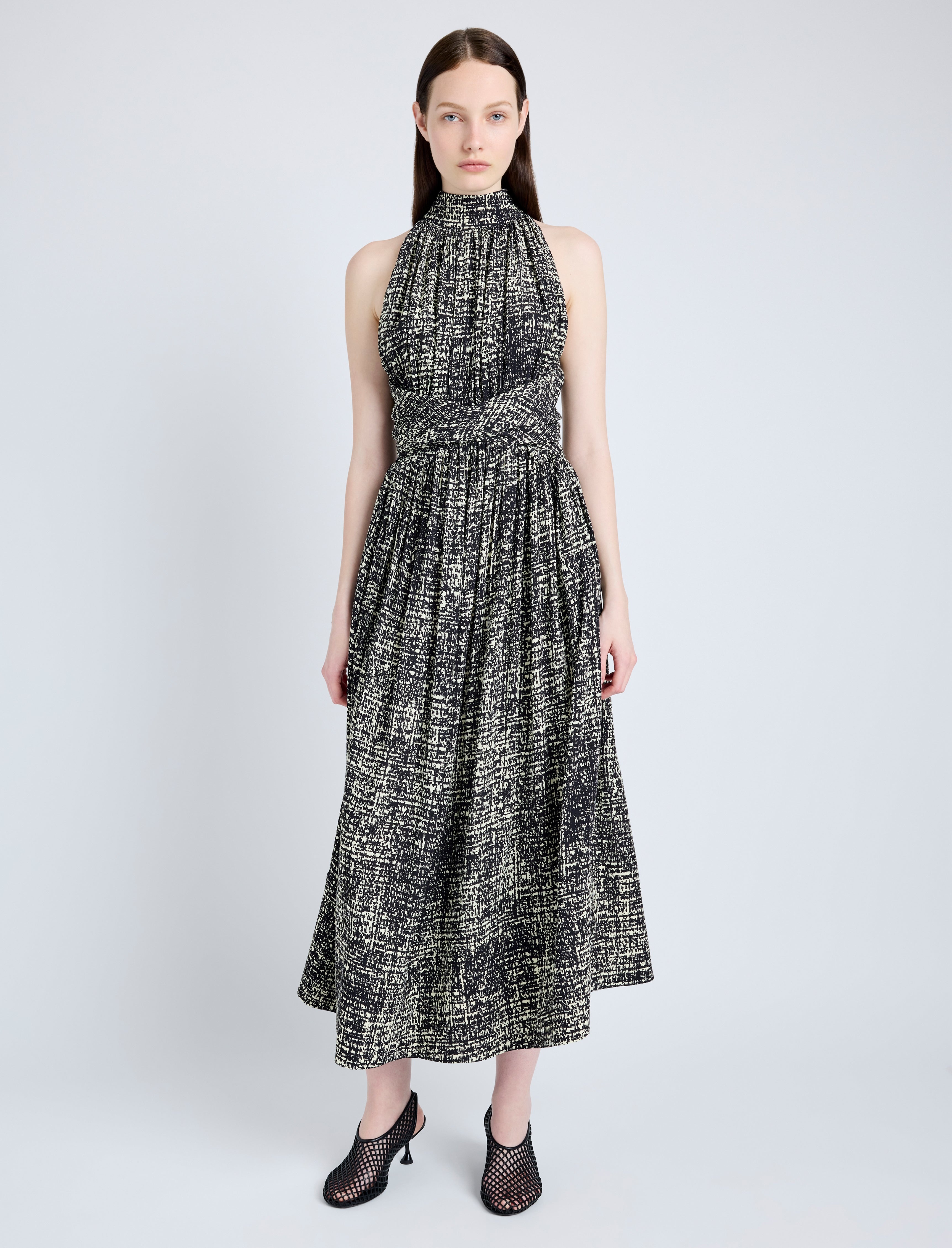 Lola Dress in Printed Viscose Crepe - 2