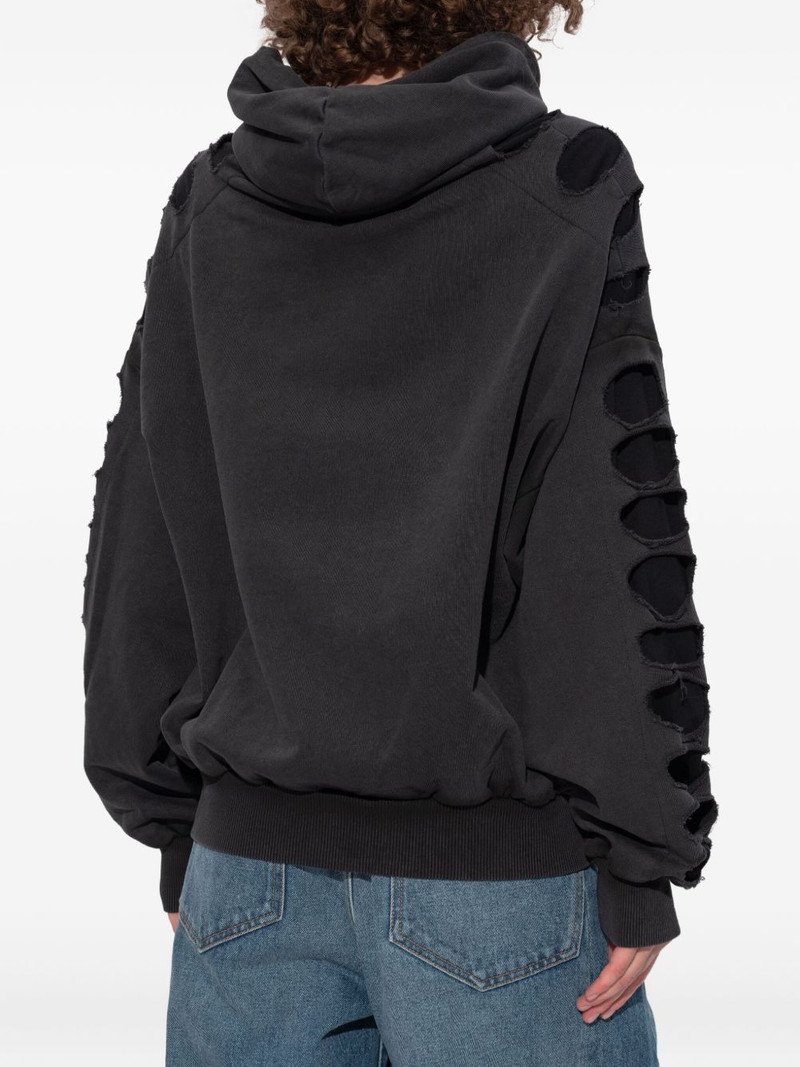 Shoulderless cut-out hoodie 4