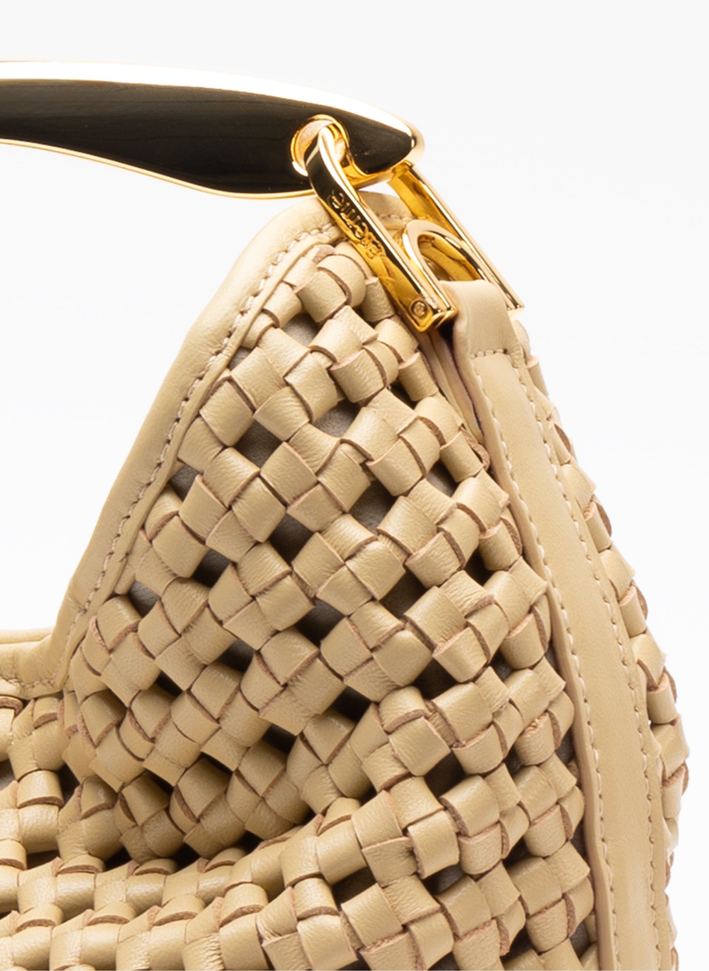 Small Boomerang Woven Leather Butter - 5