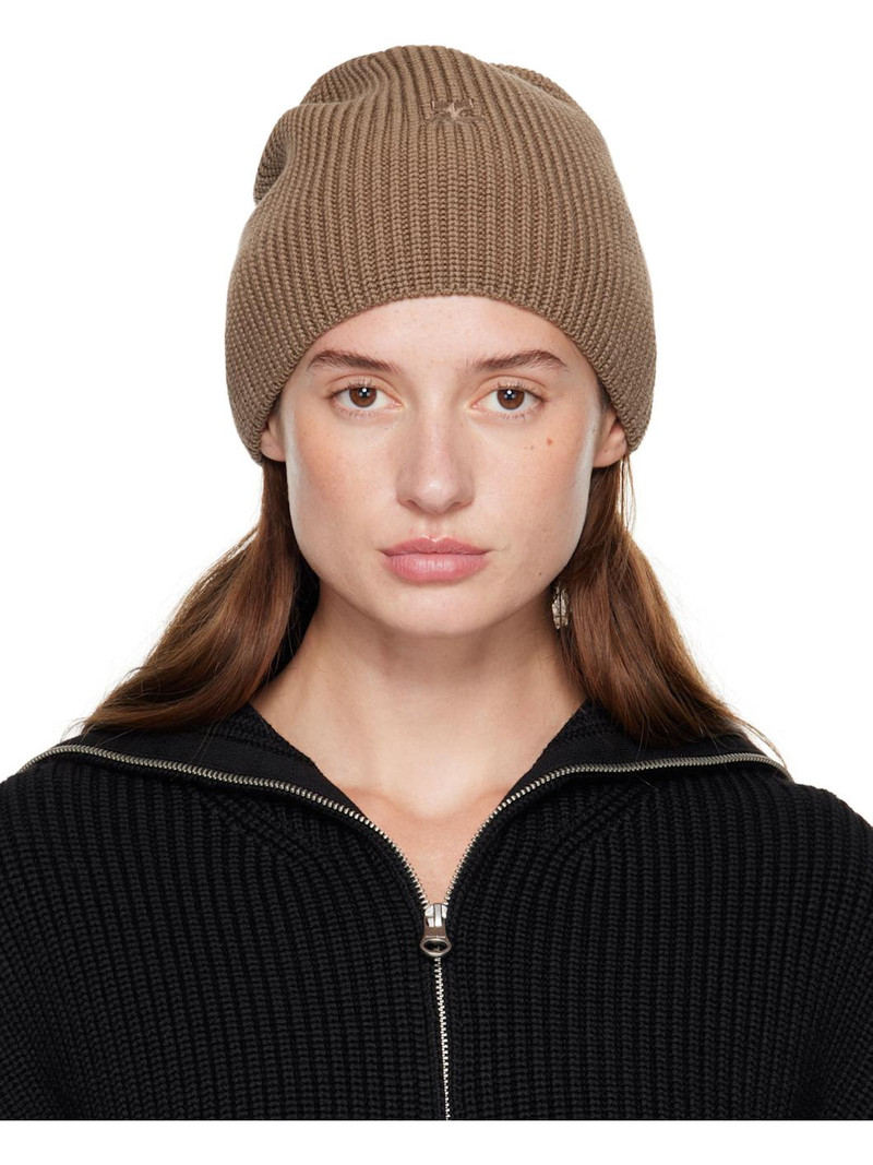 Taupe AC Light Wool Beanie 1