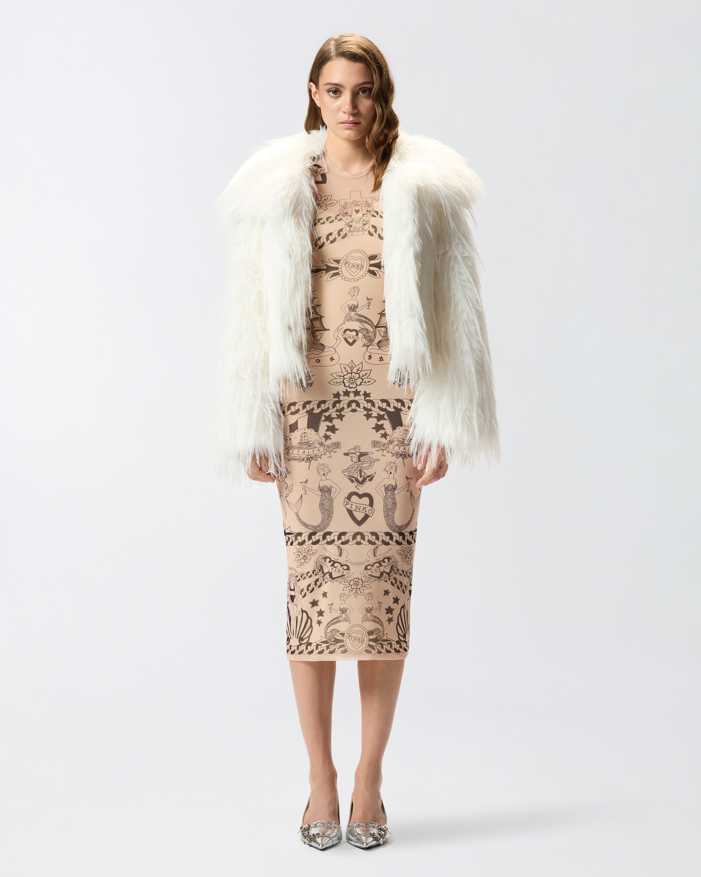 PRINTED TULLE DRESS - 3