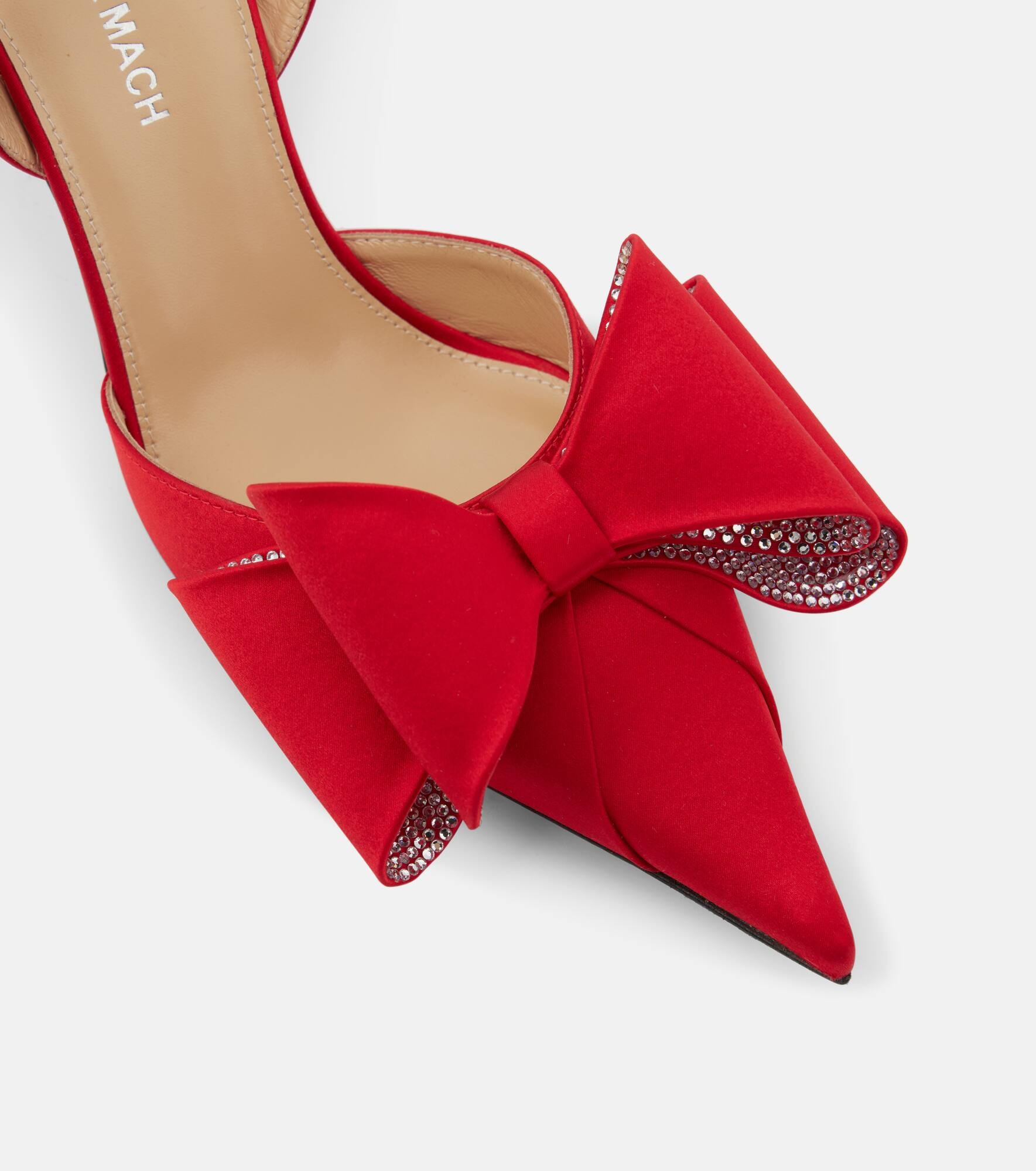 Le Cadeau 85 bow-detail satin pumps - 6
